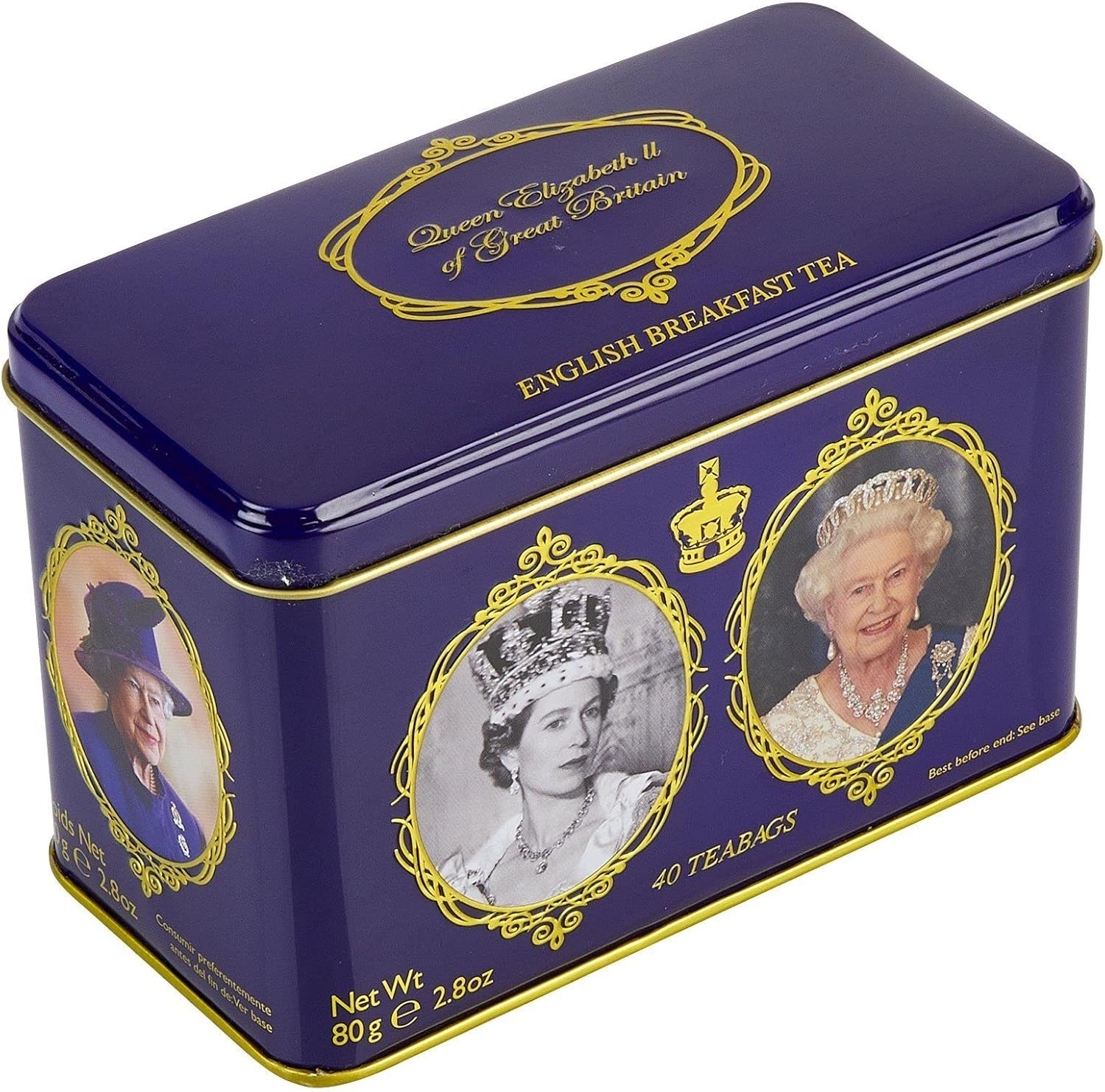 New English Teas Queen Elizabeth II Tin 80 G (40 Teabags) image number 3