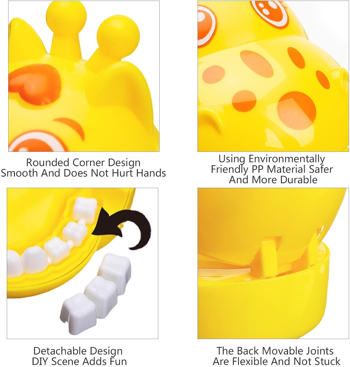 Teeth Brushing Toys Toddler - Learning Preschool Toys, Cleaning Teeth Toy| Children'S Teeth Brush Tools, Giraffe Brush Teeth Toy, Giraffe Teeth Toy Set,Giraffe Teeth Brushing Toys,Simulation Dentist image number 6