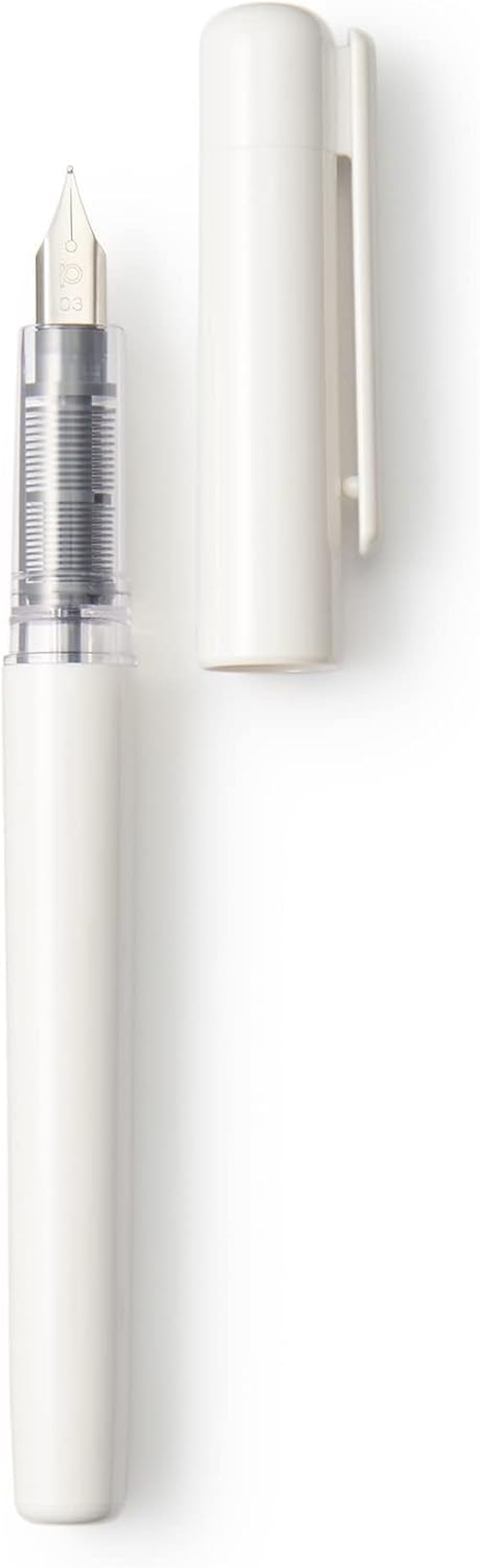 MUJI 44596883 Polycarbonate Fountain Pen, Black, 5.4 X 0.5 Inches (138 X 12 Mm)