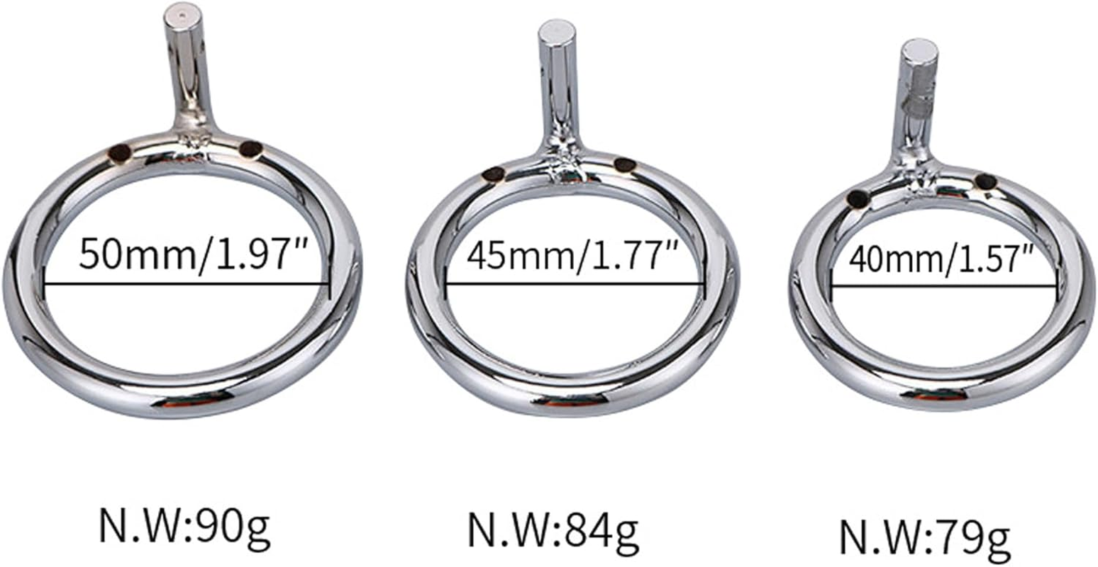 Male Chastity Harness, Penis Harness with 3 Different Sizes of Rings and Padlocks, Sex Toys for Men image number 4
