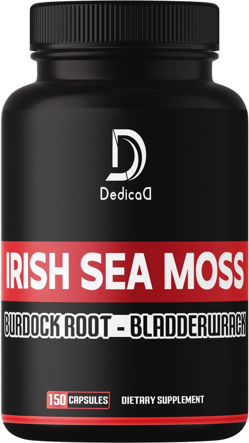 Sea Moss Capsules 2400Mg W. Burdock Root & Bladderwrack - Irish Sea Moss Raw, Sea Moss - 150 Capsules image number 3