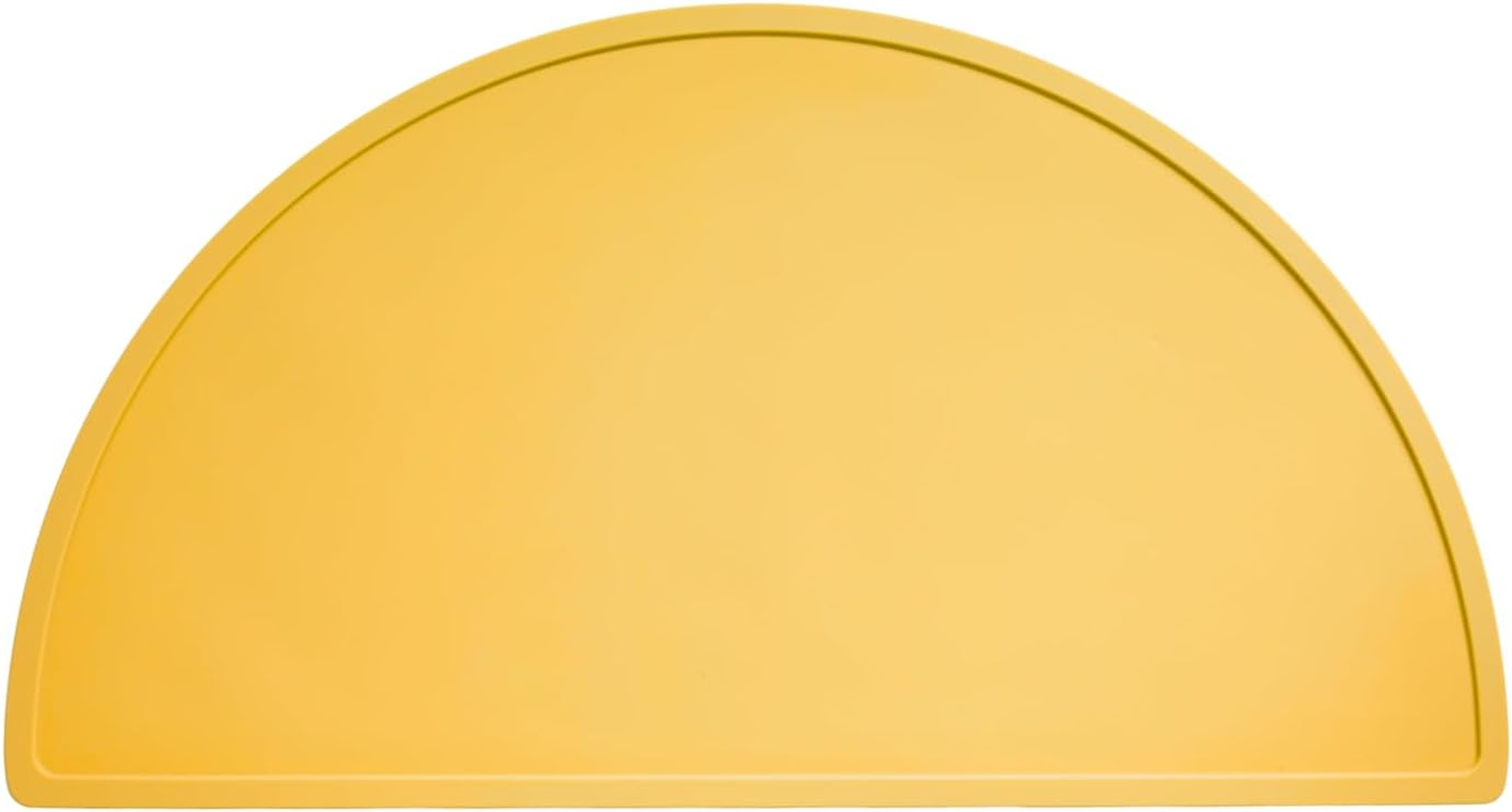 Silicone Baby Placemat, Dishwasher Safe, Safe Silicone, Child-Friendly, Waterproof, Oil-Resistant, Anti-Slip, Heat Insulating, Multi-Purpose for Pet, Dining, Nail Art & Painting (Yellow) - Pink image number 4
