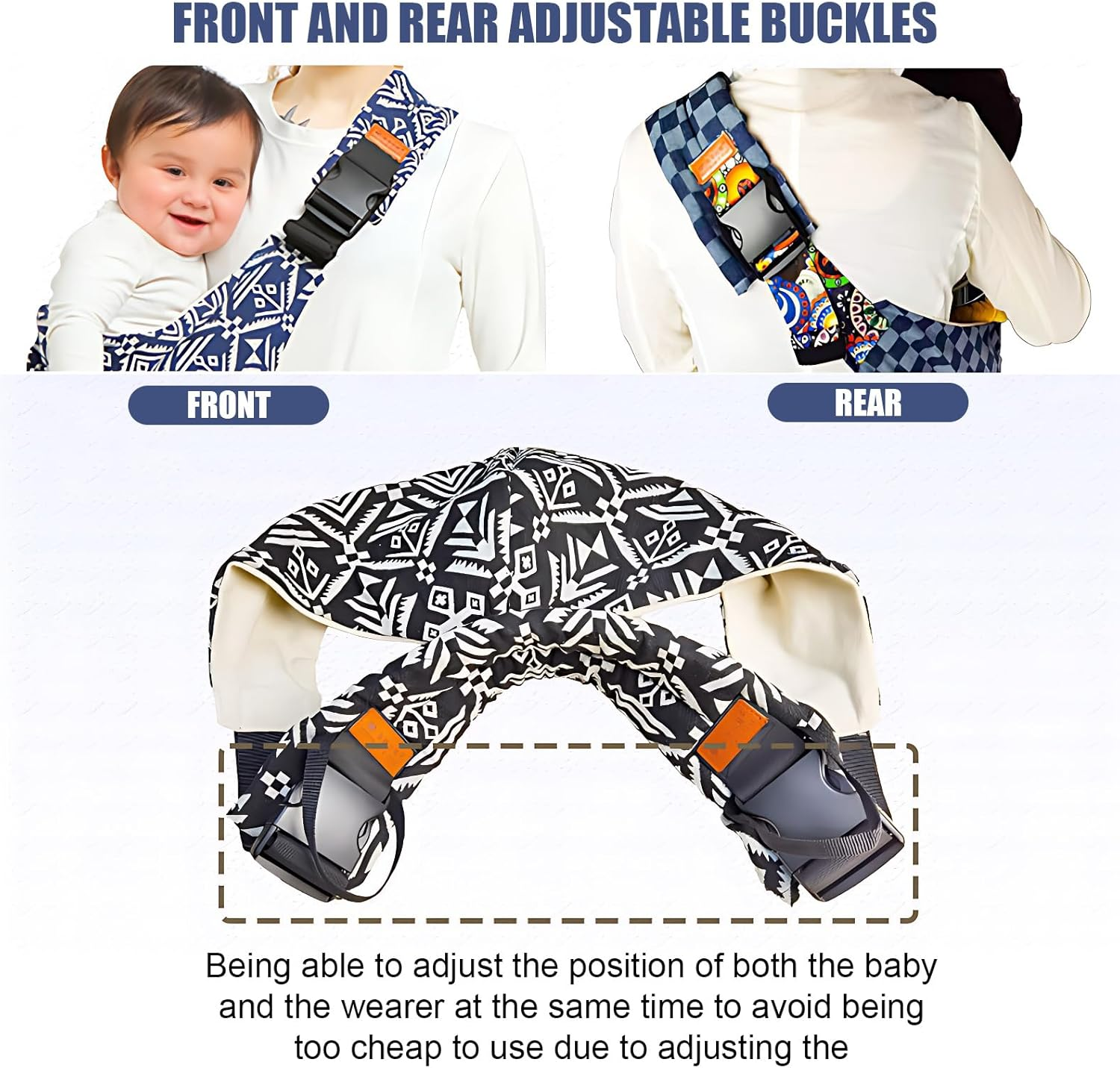 Toddler Carrier,Adjustable and Poortable(Cloud) image number 5