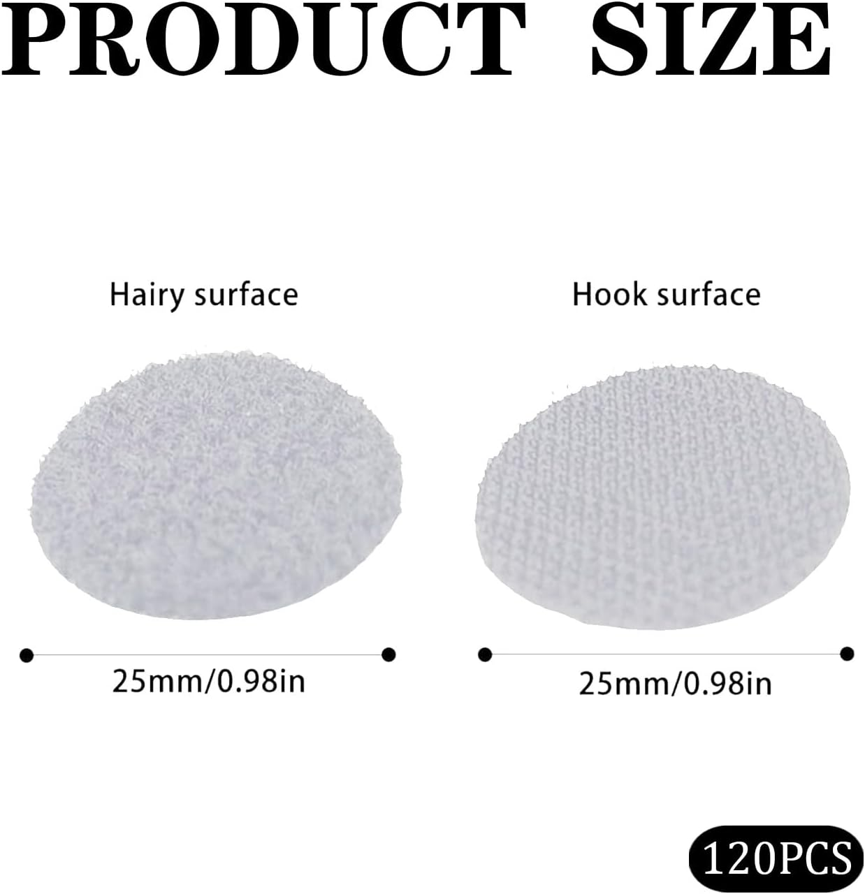 240Pcs Velcro Dots, 120 Pairs of 25Mm round Glue Dots, Heavy-Duty Waterproof Self-Adhesive Nylon Brushed Sticky Dots Hook and Loop, Suitable for Office, Handicraft Creation, Fabric, School and Home image number 4