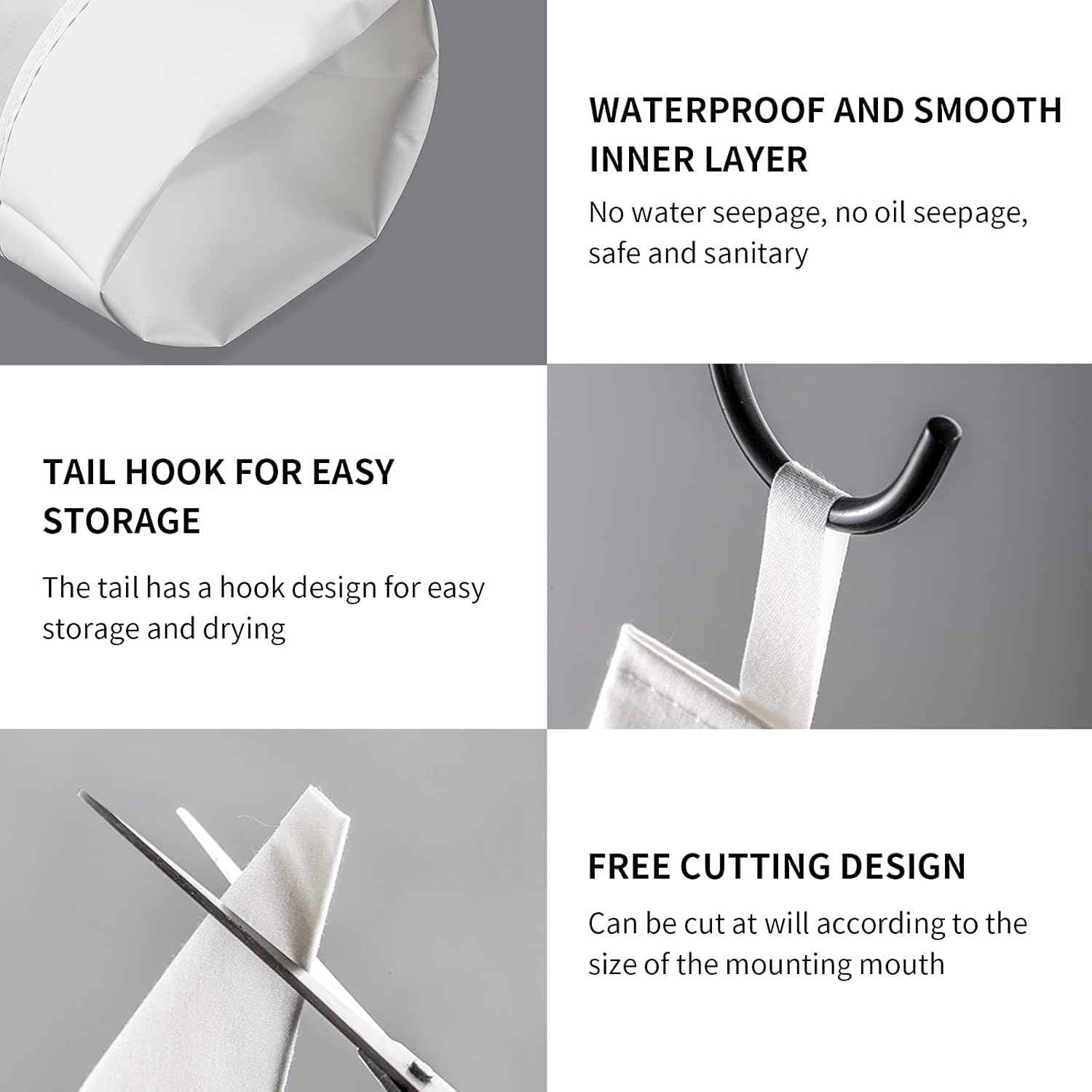 6 Piece Icing Nozzles Piping Bag Set, Cake Decorating Tool, 5 Mouth Decorating and 1 White Cotton Piping Bag, Cupcake Decoration Baking Set for Cakes, Cakes, Biscuit Decoration image number 6