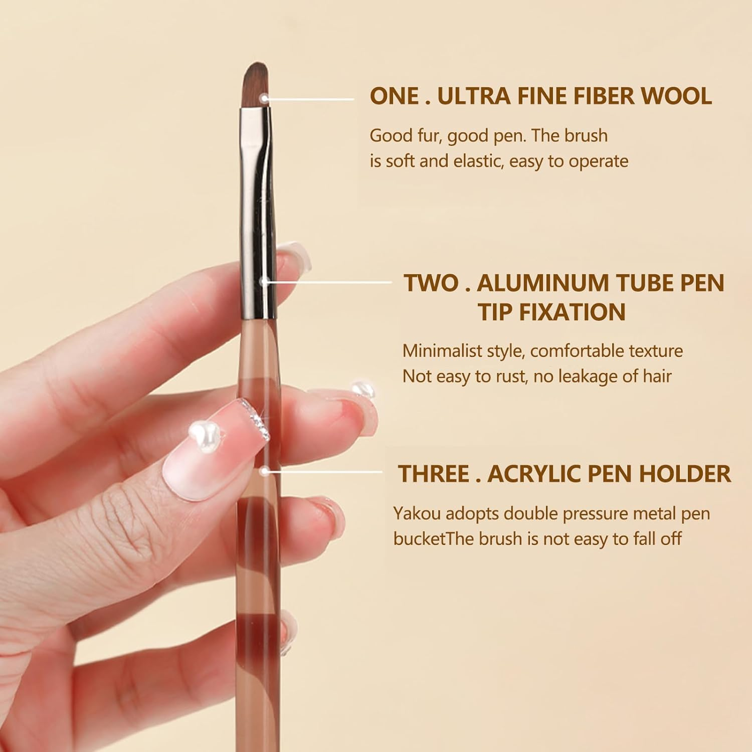 Taoluwin 9Pcs Nail Art Brushes Set, Professional Nail Design Pen, Nails Painting Brushes Kit with Ultra-Fine Fiber, Acrylic Handle for Gel Extension, Liner, Dotting