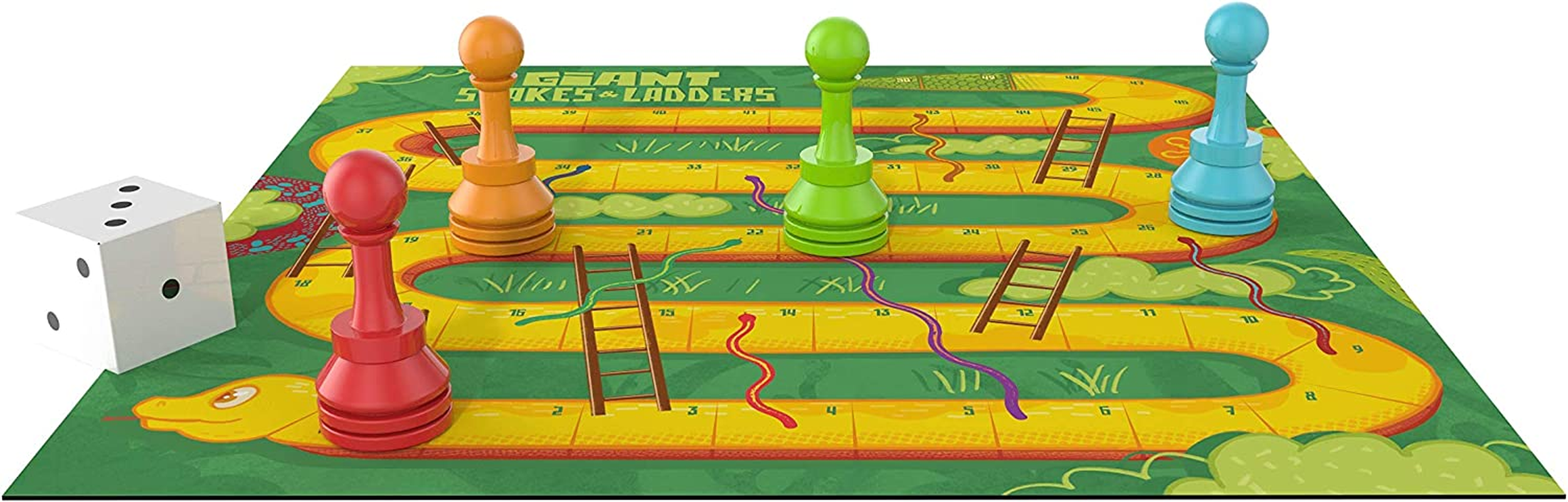 Pressman Giant Snakes and Ladders Board Game, 2-4 Players, Ages 5 and Up image number 3