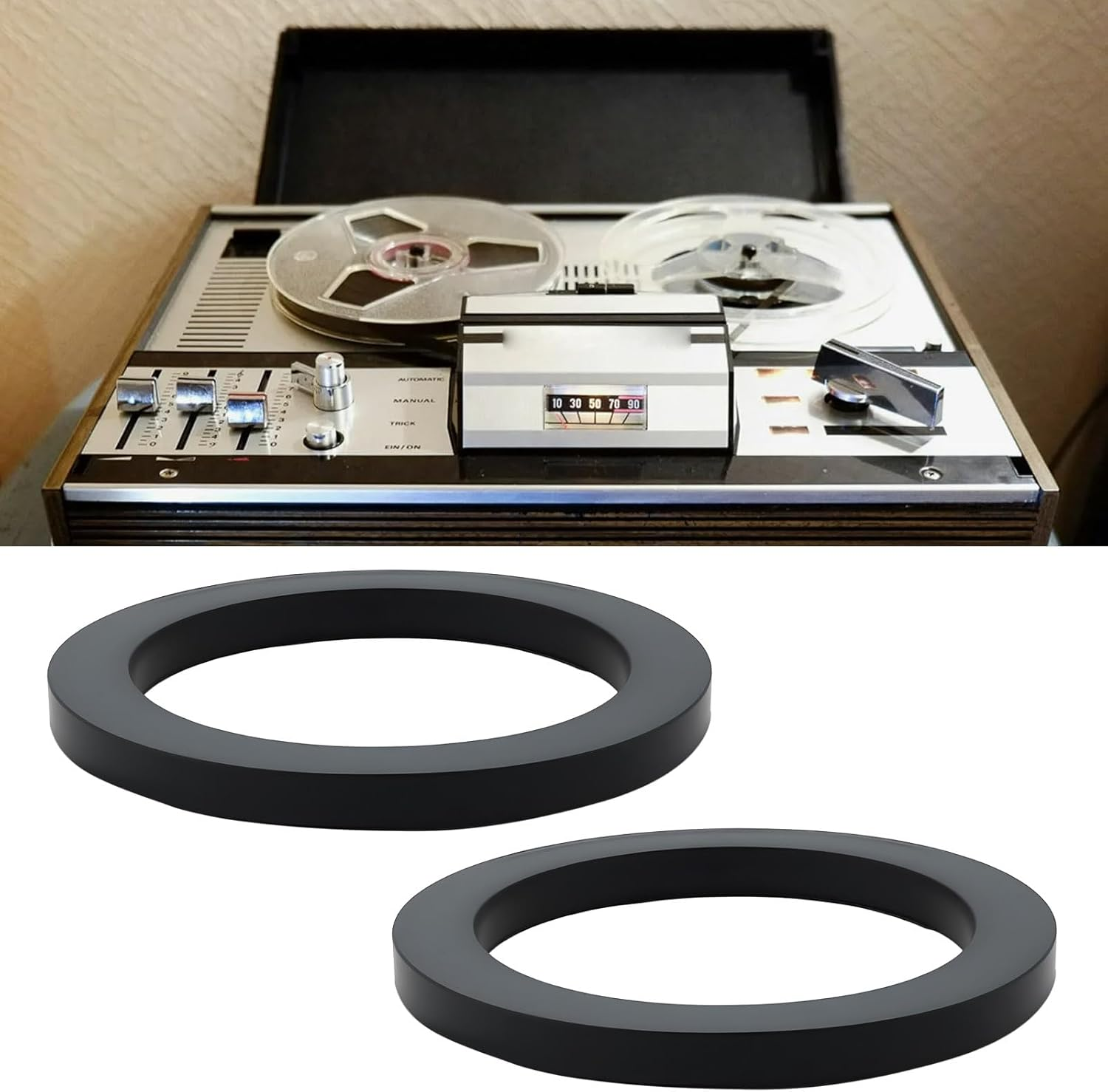 Ecsing 6PCS Tape Recorders Drive Wheels Rubbers Rings 38.5X29X3Mm Compatible with Grundig TK 222 TK 244 TK 246 TK 248 image number 2