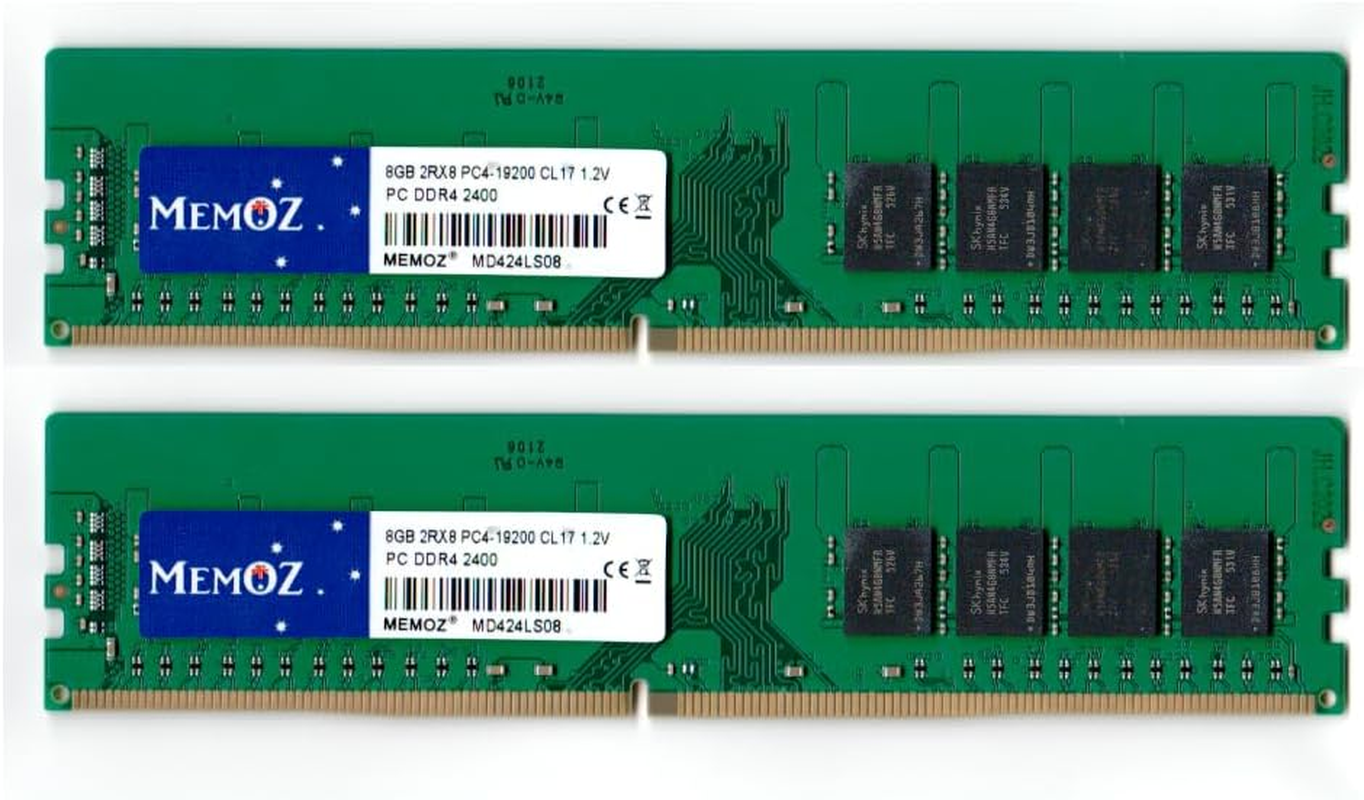 Memoz 16GB (2X8Gb) DDR4 2400 Mhz PC4 19200 Desktop PC UDIMM 288 Pins 5 Years Warranty RAM Memory image number 2