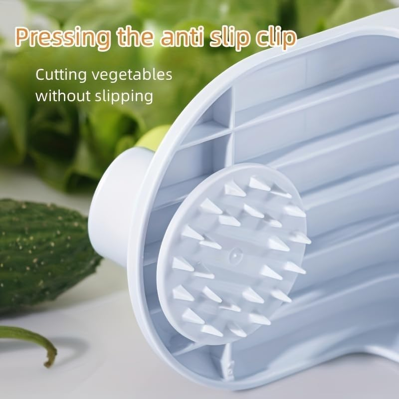 Vegetable Grater,Vegetable Slicer (4-In-1 Rotating Blades) Heavy Duty Veggie Spiralizer with Strong Suction Cup, Zucchini Spiral Noodle/Zoodle/Spaghetti/Pasta Maker image number 3
