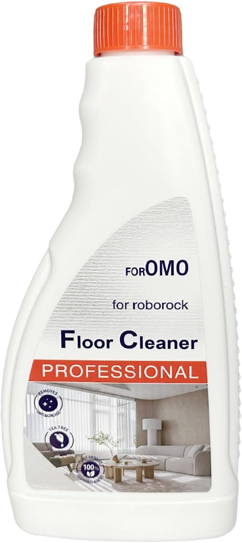 480Ml Floor Cleaning Solution, Compatible with Roborock Mopping Robots (S7, S8, Qrevo, Q7, Q8 Series), Sweeping Robot Cleaning Fluid for Multiple Floors, Pet & Kid Friendly, Anti-Stain& Fresh-Scented image number 1