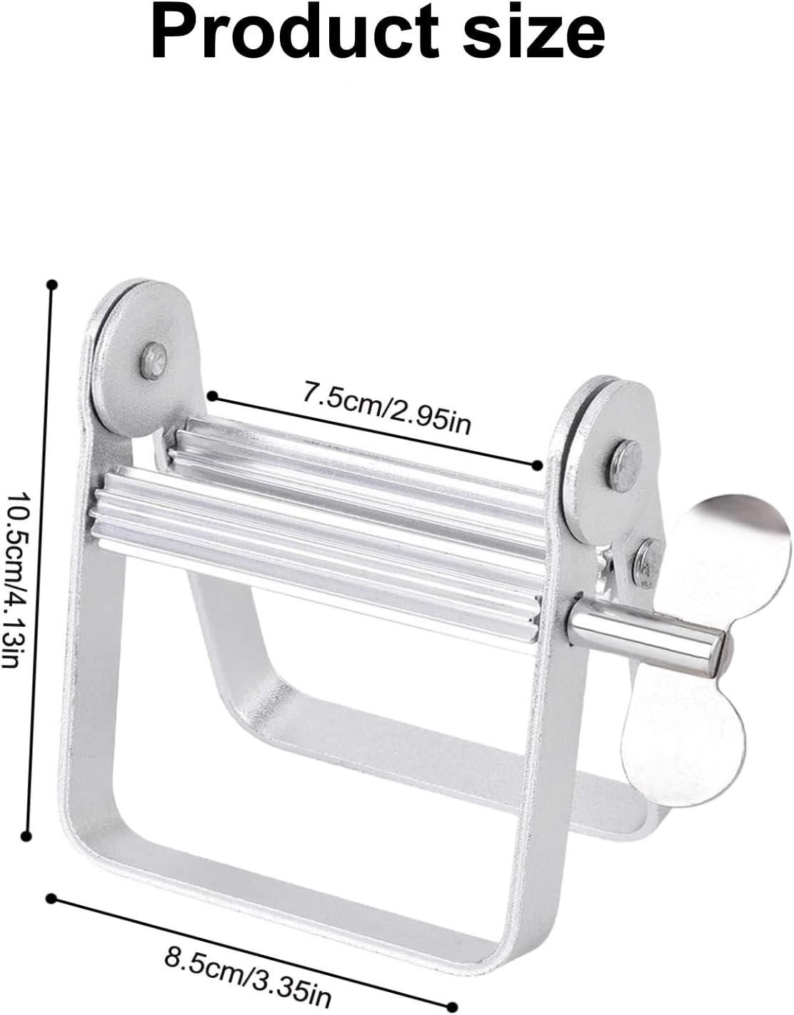 Stainless Steel Toothpaste Tube Squeezer Tool &ndash; Toothpaste Tube Roller Wringer for Cosmetic, Hair Dye, Creams & Paint | Home & Travel Essential (Single Package, Apple)