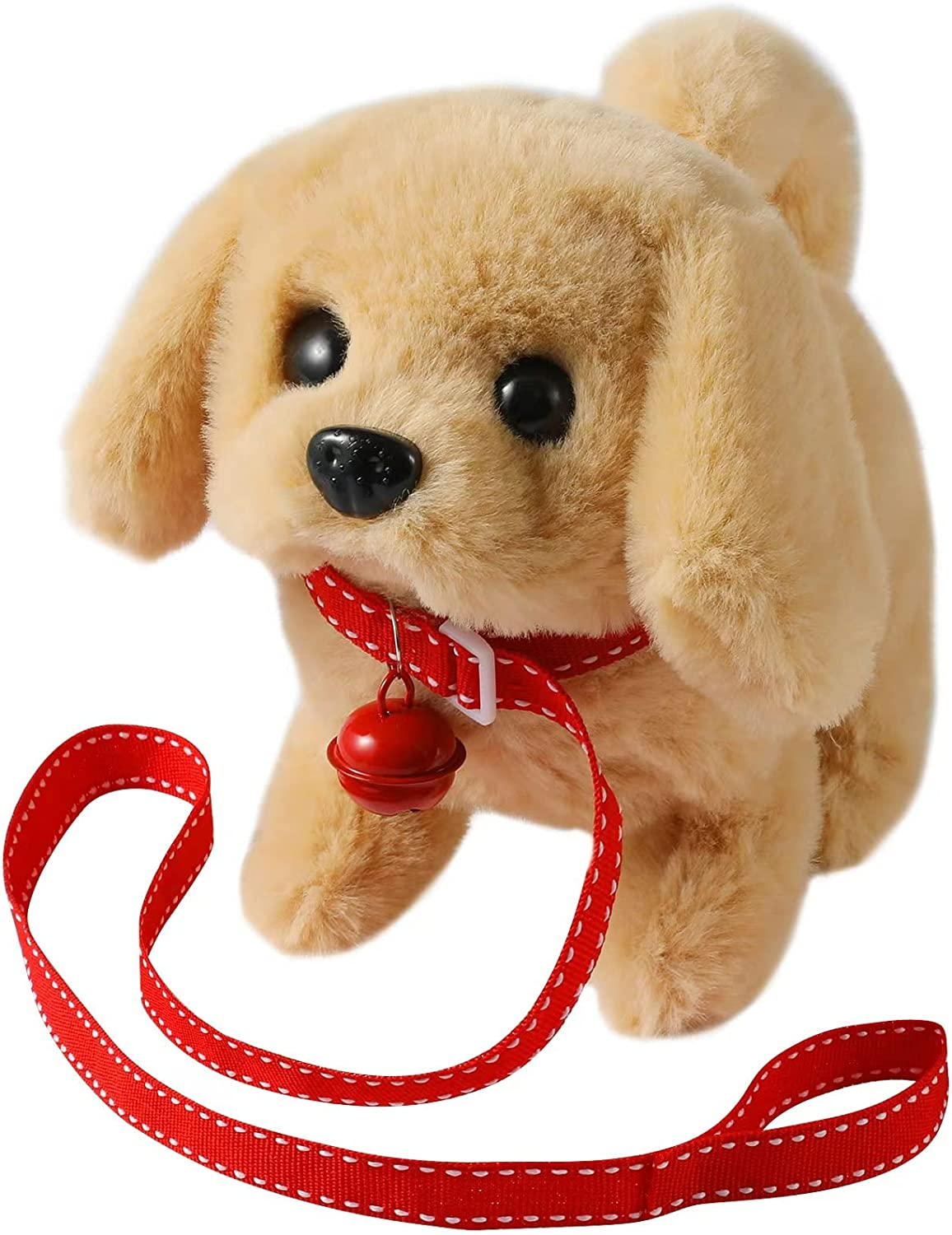 Plush Golden Retriever Toy Puppy Electronic Interactive Dog - Walking, Barking, Tail Wagging, Stretching Companion Animal for Kids Toddlers (Golden Dog) image number 1