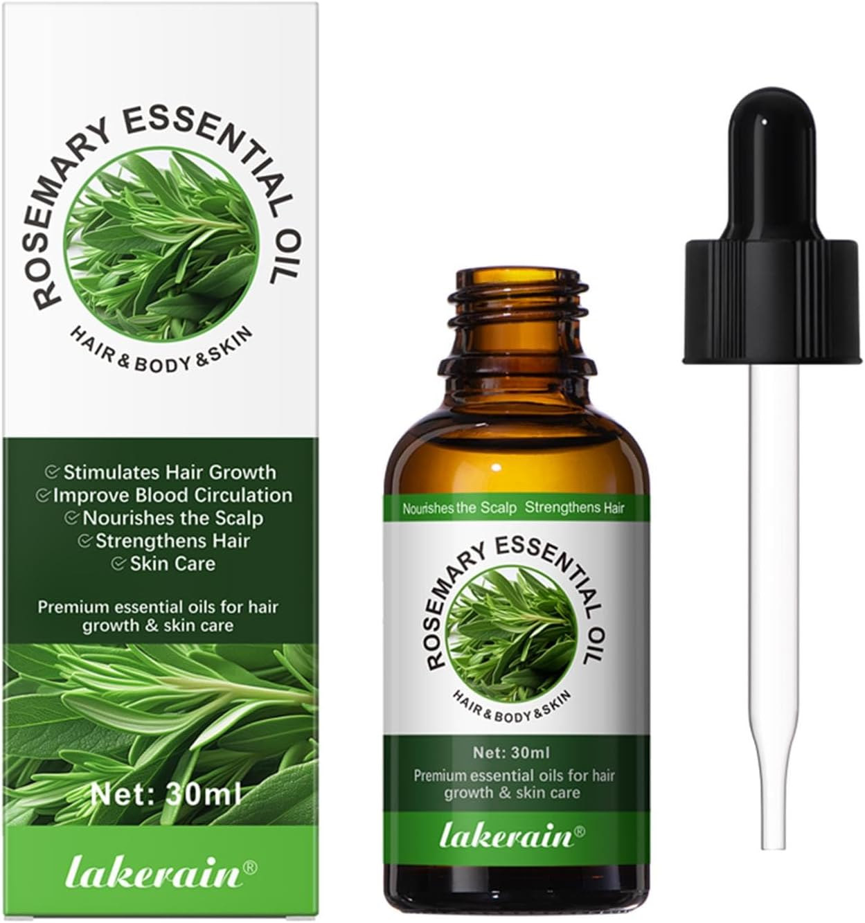 Rosemary Hair Oil, Rosemary Oil, 30Ml Rosemary Essentiial Oil, Rosemary Mints Scalp & Hair Strengthening Oil for All Hair Types, Hair Loss, Split Ends and Dry Scalp image number 5