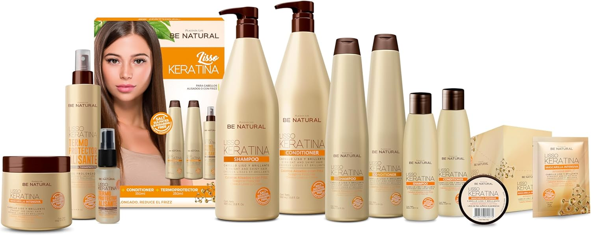 Placenta Life Be Natural Lisso Keratina Mask for Straight and Shiny Hair - 350 Ml/11.83 Fl.Oz. image number 4