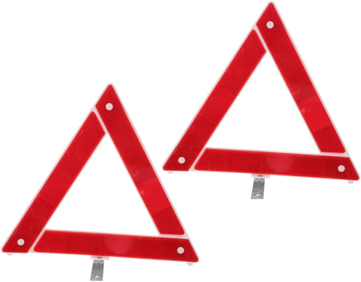 2Pcs Foldable Car Warning Triangle Safety Reflective Sign for Roadside Emergency Use Material High Visibility for Car and Heavy Vehicle image number 3