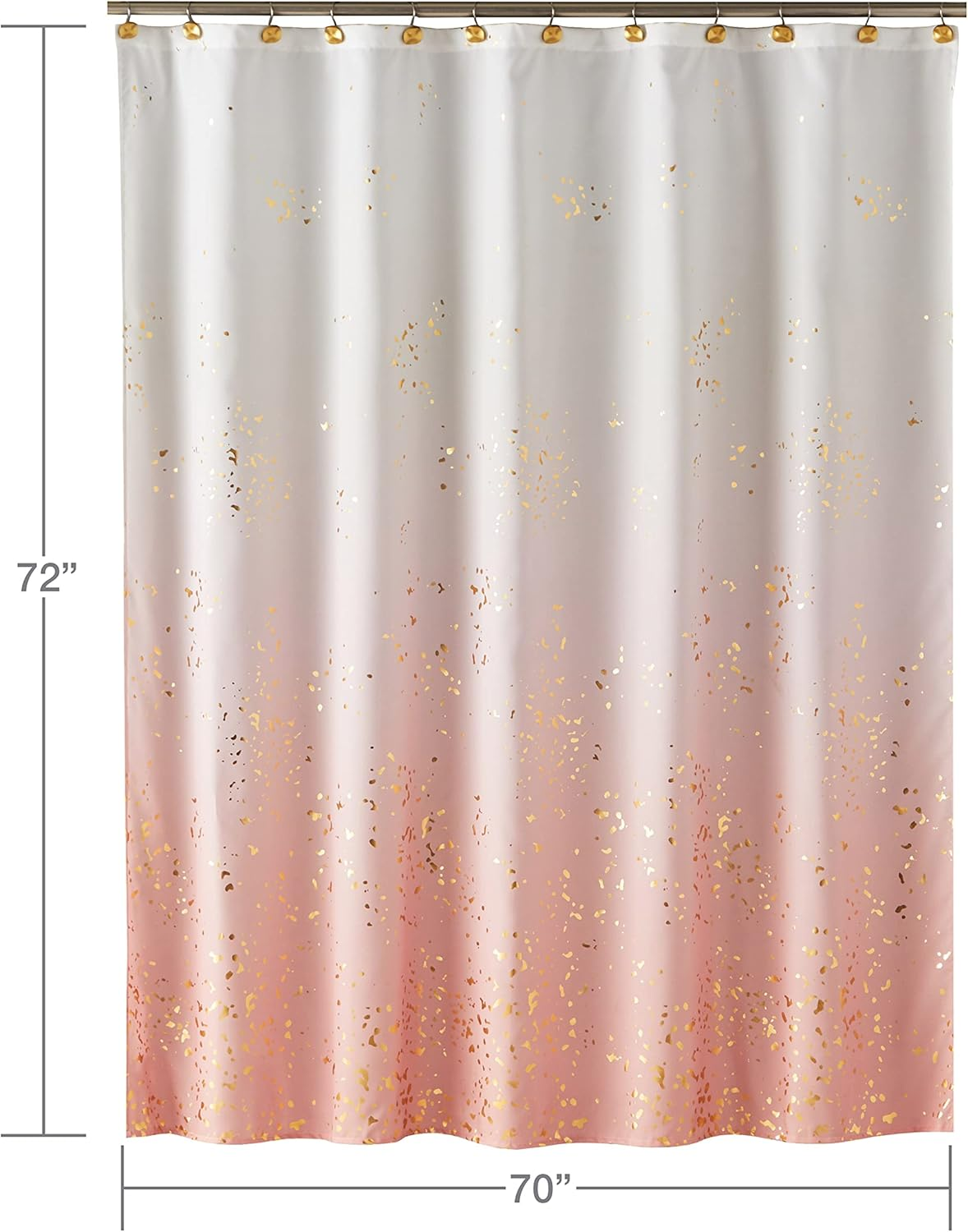 SKL Home by Saturday Knight Ltd. Splatter Fabric Shower Curtain, Pink image number 2