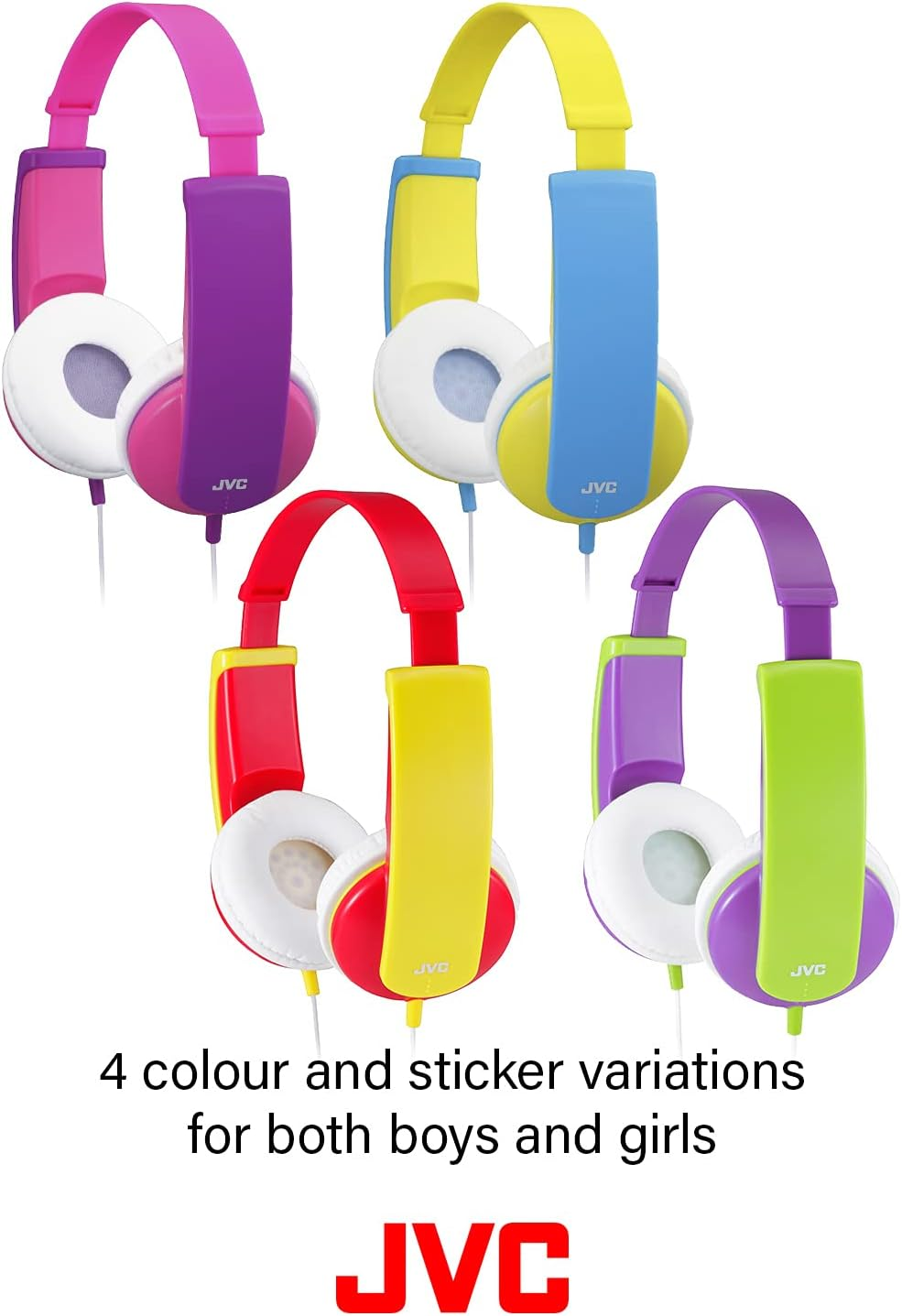 JVC HAKD5R Kids Headphones - Red - Lila-Violett image number 2