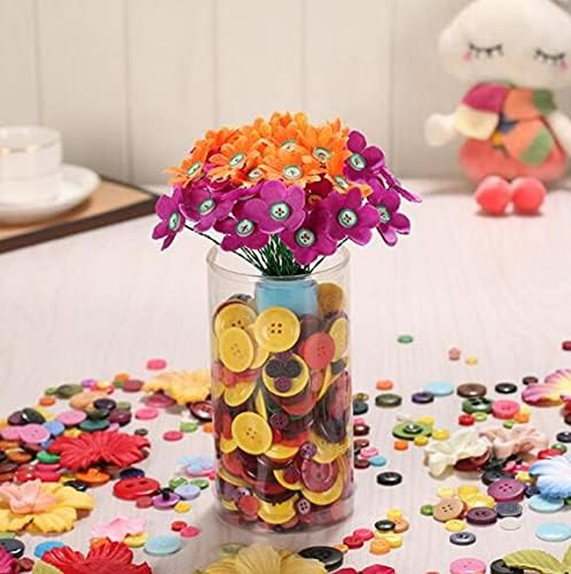 Wepetyo 200 Pcs Cute Cartoon Wooden Buttons,Wooden Leaf Buttons Assorted Design 2 Holes Mixed Animal/Flowers/Trees/Wood Button for Sewing Crafts DIY Decoration and Clothing - Beige image number 4