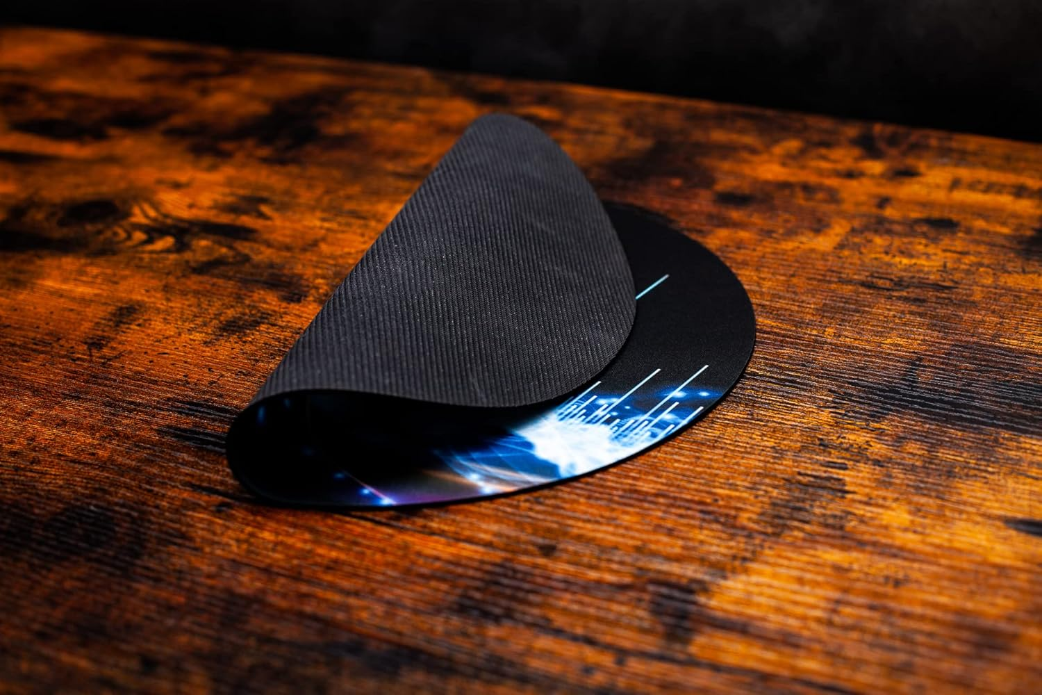 Slipmat - Record Player Mat Made of Rubber Waves of Sound - Mat for Gramophone 30.5 Cm (12 Inches) image number 2