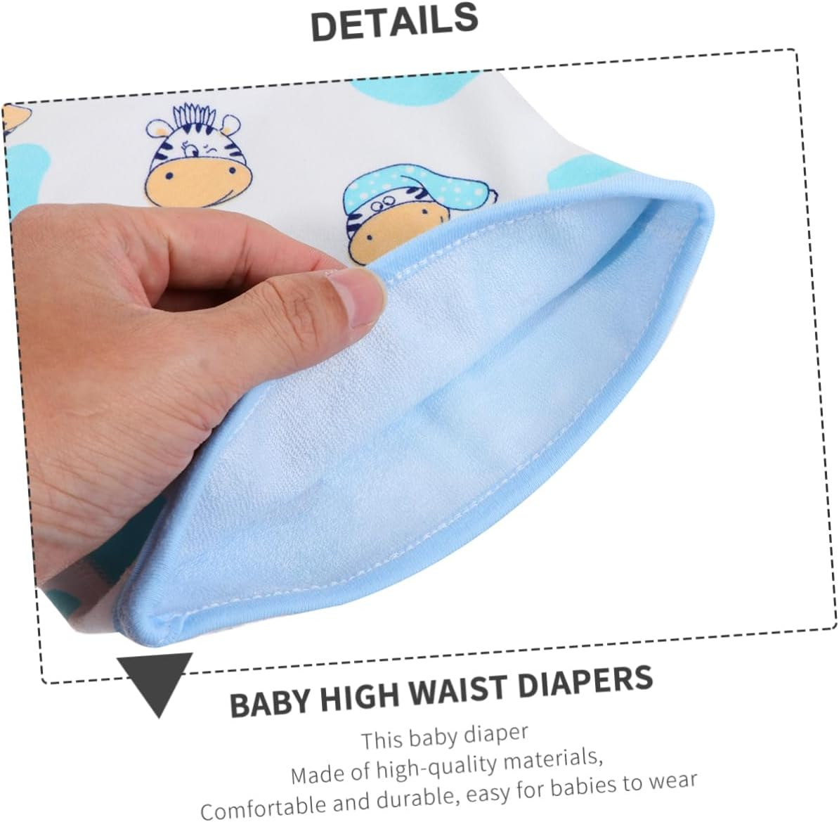 Leakproof Diaper Pants for Boys Girls High Waist Underwear Washable Nappies Cartoon Patterns image number 2