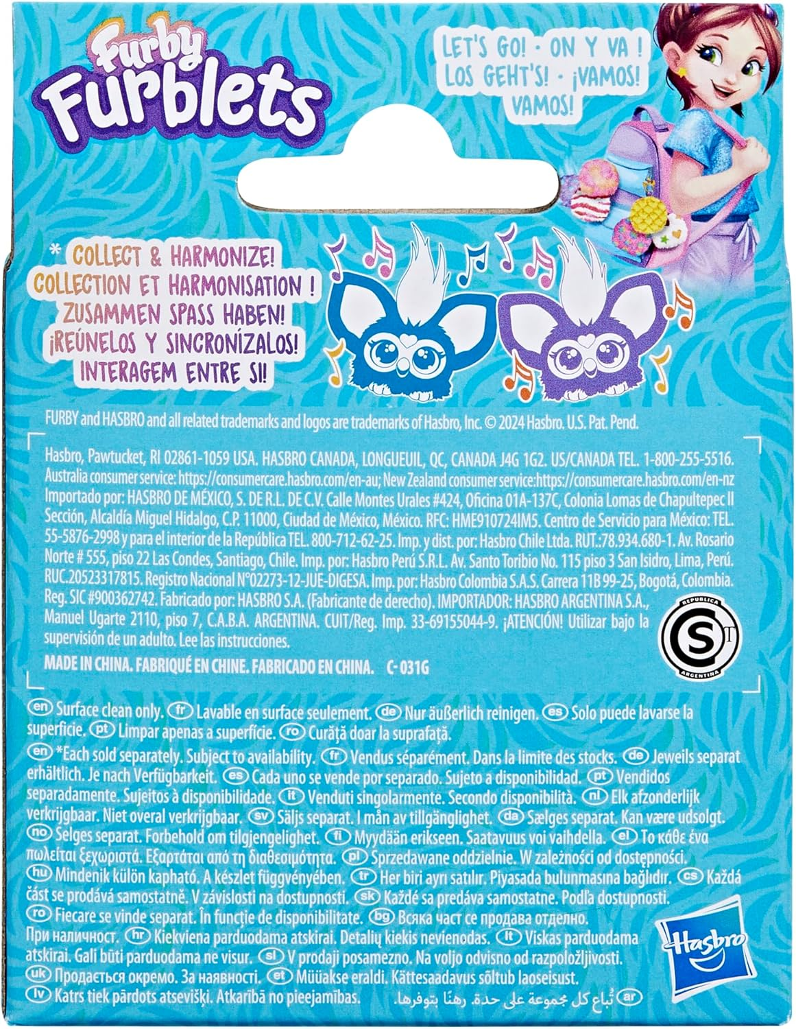 Furby Furblets Hoo-Lah Pineapple Mini Friend, 45+ Sounds & Music, Speaks Only Furbish, Electronic Plush Toys for 6 Year Olds & Up, Yellow & Green image number 3