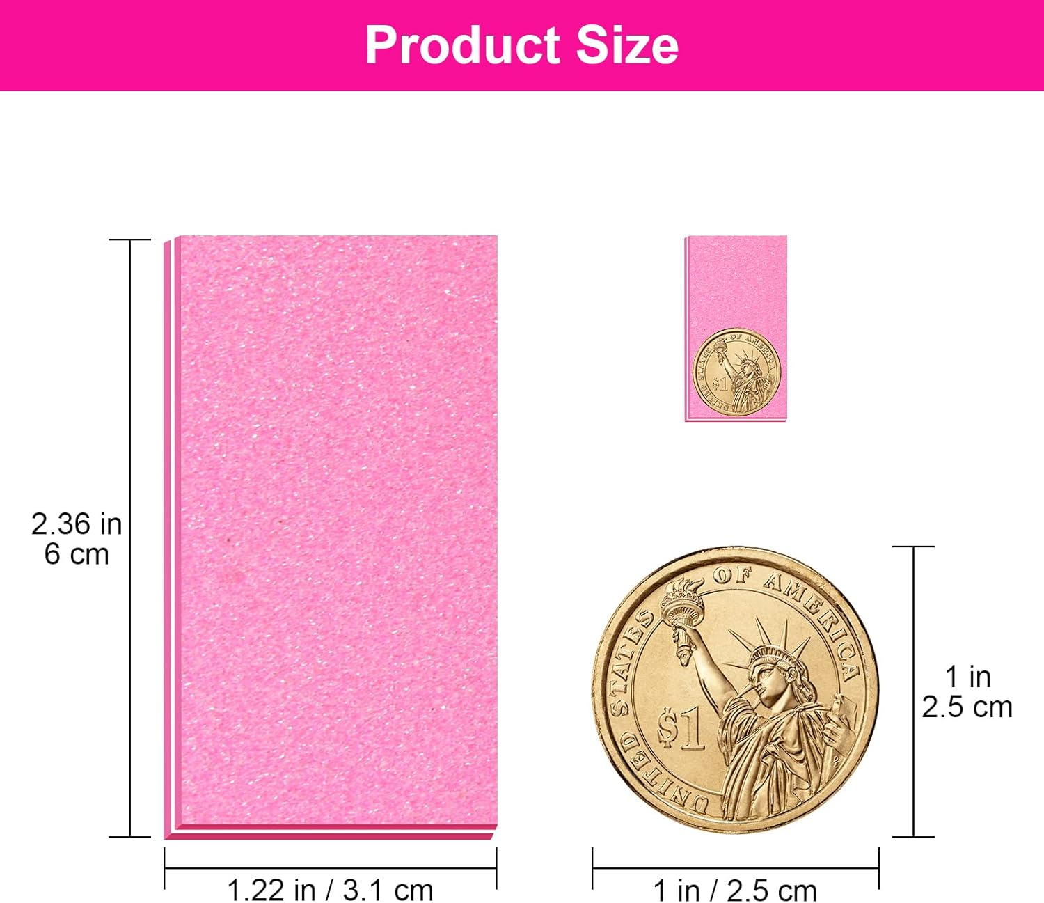 Diesisa Buffer Block Nail File, 100/180 Grit Sponge Nail Buffers for Acrylic Nails, Mini Buffing Block Double Sided for Manicure Tools 30 Count - Pink - Pink image number 6