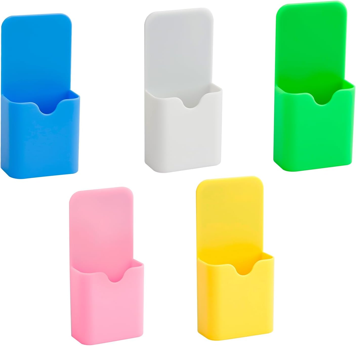 3Pcs Magnetic Pen Marker Holders, FHDUSRYO Dry Erase Marker Magnetic Cup Holder Organizer with Removable Block, Home Office Supplies for Whiteboard Refrigerator Locker