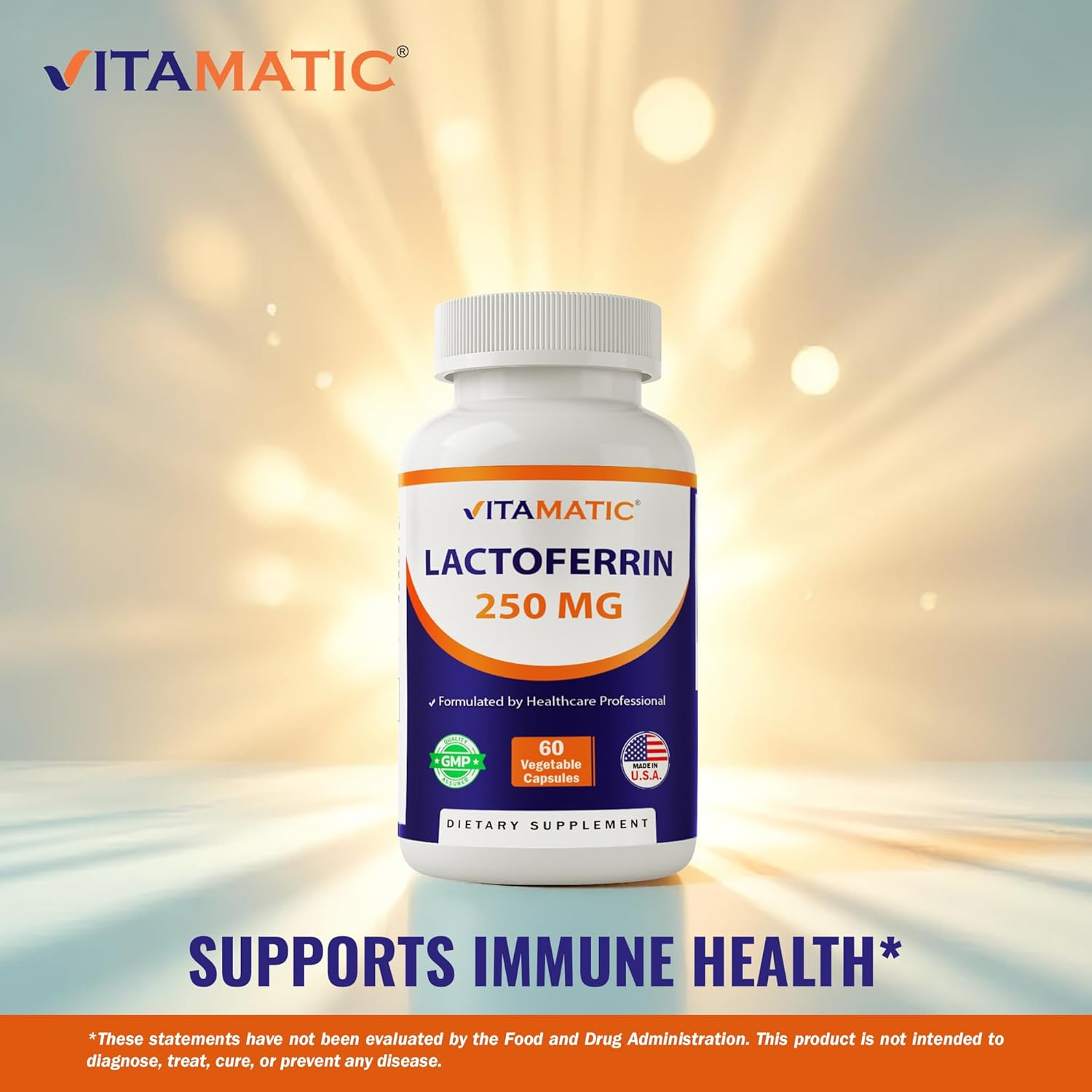 Vitamatic Lactoferrin 250Mg, 60 Vegetable Capsules - Promotes Healthy Immune Function* image number 4