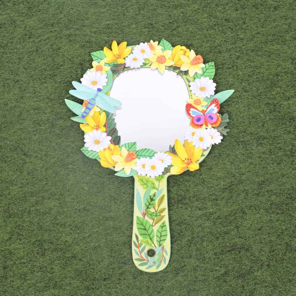 Djeco DJ07908 Do It Yourself Pretty Flowers Mirror Craft Activity image number 6