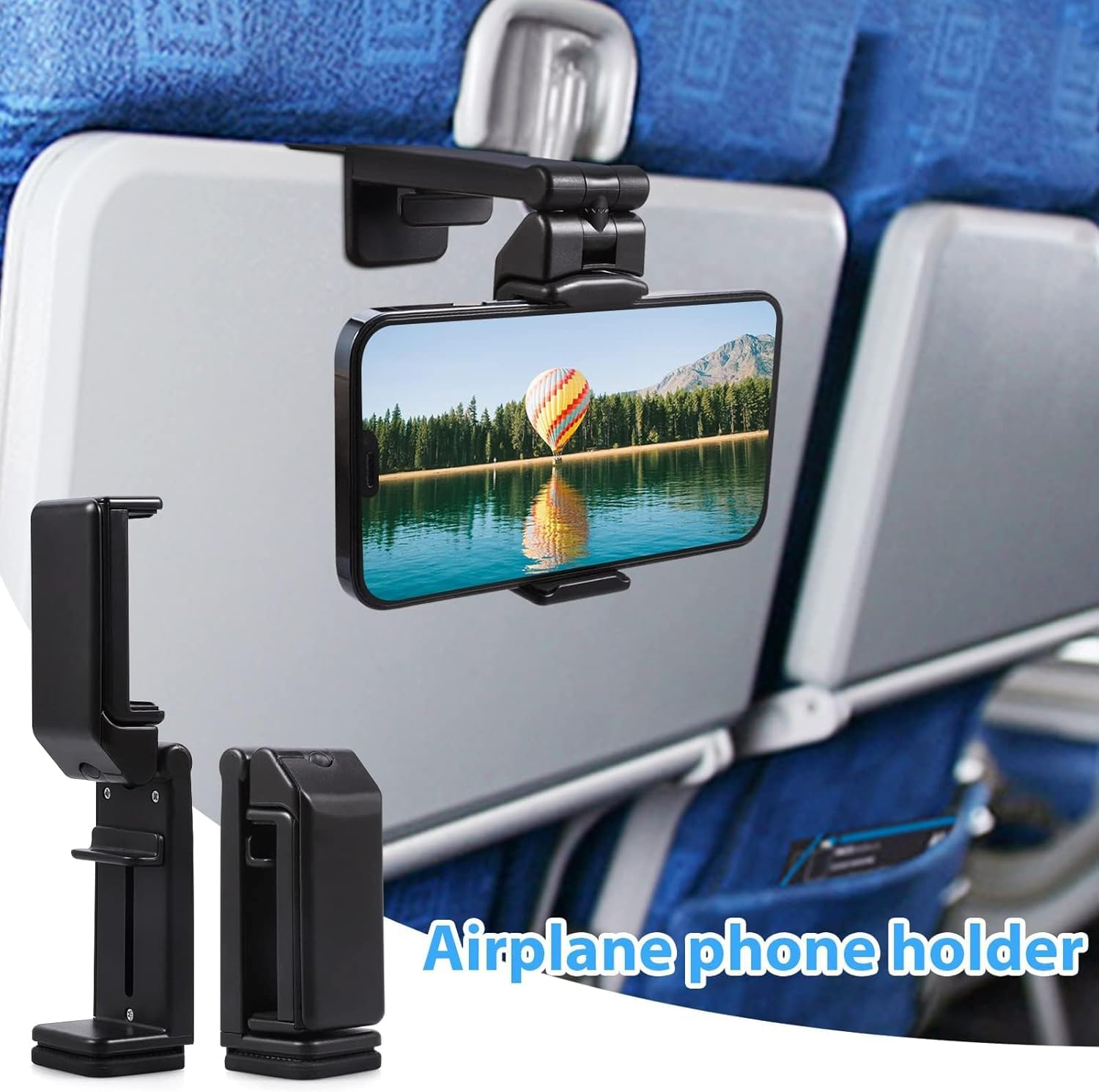 7-31" Adjustable Airplane Seatbelt Extender, Seat Belt Extension, Airlines Rigid Seat Belt Buckle Extender with Travel Essentials Airplane Phone Holder image number 4