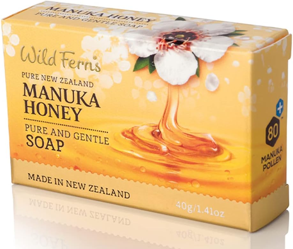 Wild Ferns Manuka Honey Pure and Gentle Soap, 40G, Made in New Zealand