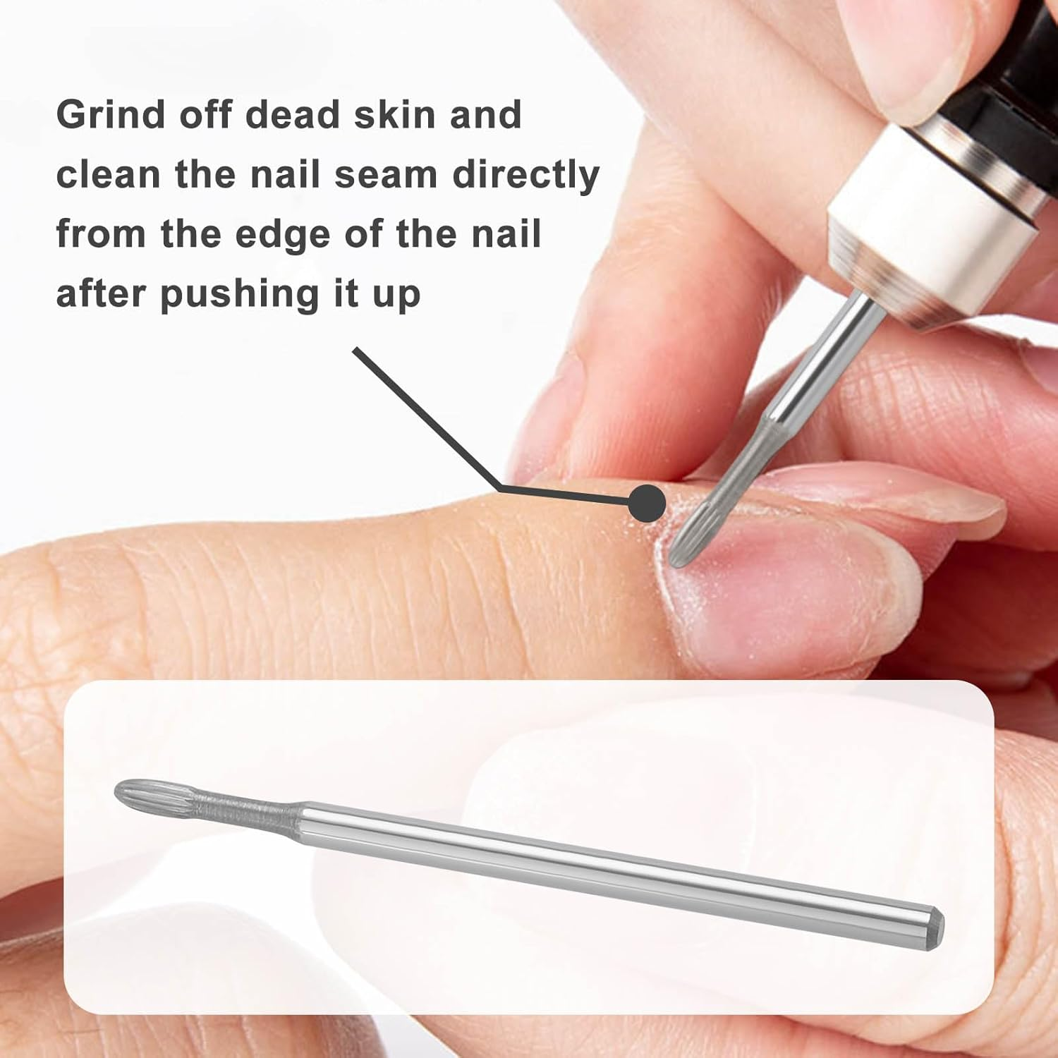 SG Store 1PC Nail Cutter Attachments 2.3Mm Tungsten Carbide Carbide Nail Cutter Bits Mushroom Shape Nail Drill Bit Fits Most Electric Nail Files image number 6