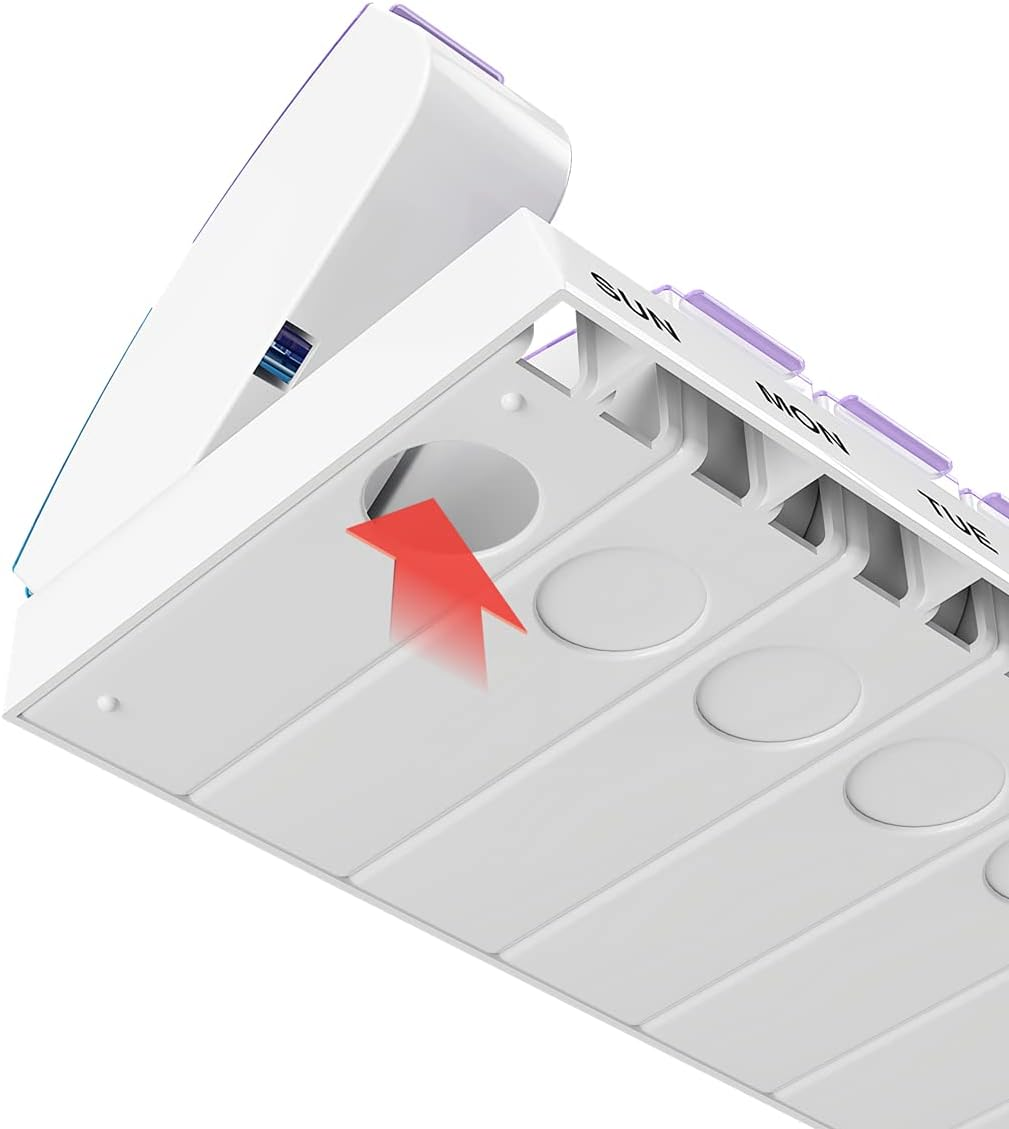 Ezy Dose Weekly AM/PM Travel Pill Organizer and Planner │ Removable AM/PM Compartments │ Great for Travel (Small) image number 2