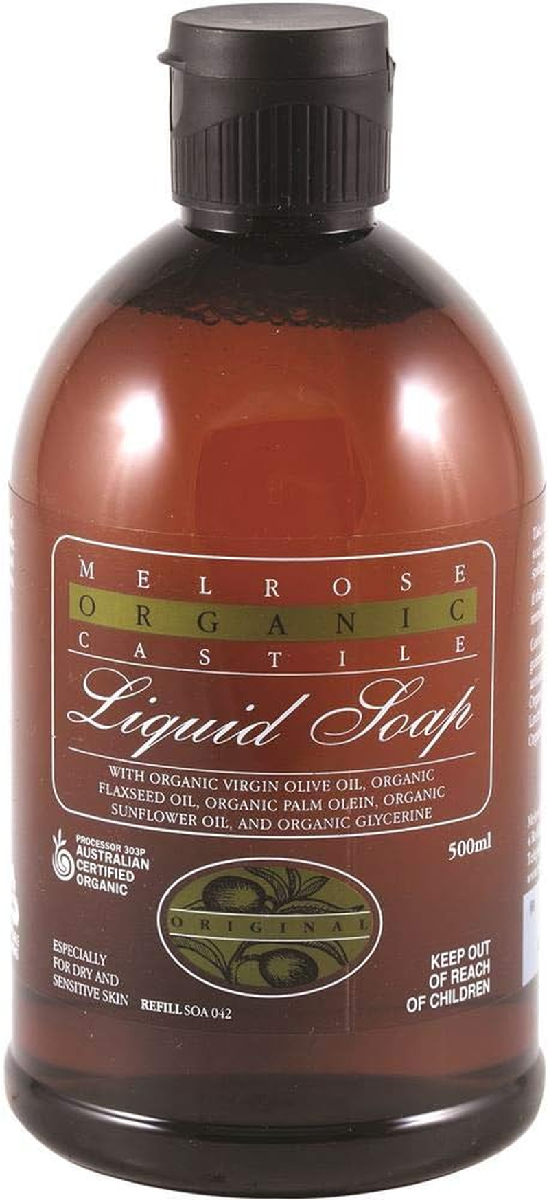 Melrose Organic Castile Soap Original 300Ml (500Ml | Refill)