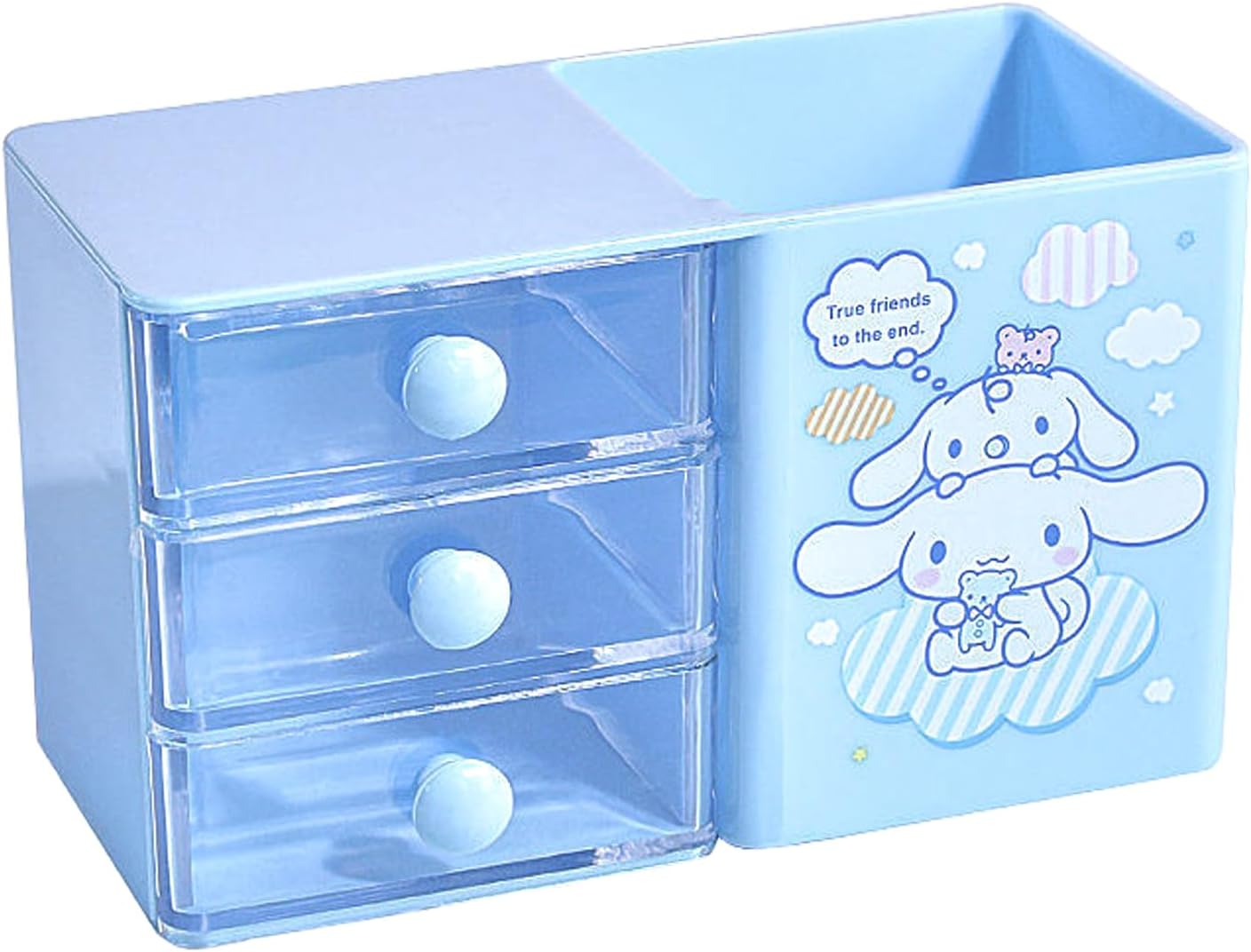 Kawaii Pen Holder Drawer Storage Box Office Desktop Office Supplies Three-Layer Cartoon Colorful Small Drawer Box