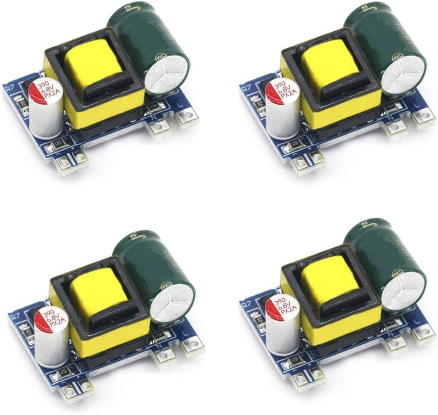 Rakstore 4Pcs AC-DC 5V 700Ma 3.5W Isolated Switching Power Supply Module Buck Regulator Step down Power Module 220V to 5V Converter