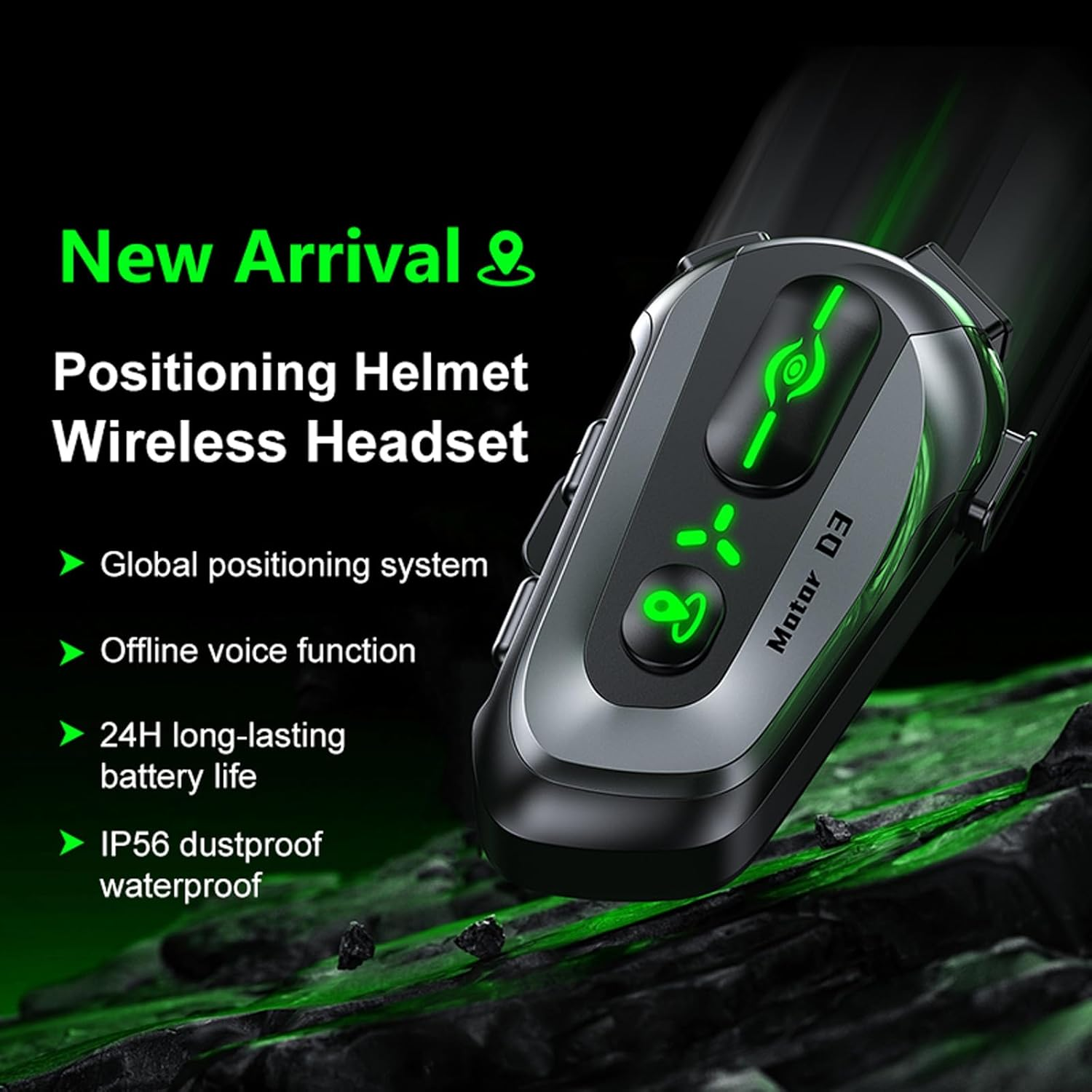 Motorcycle Helmet Headset Bluetooth with Microphone Intercom Motorcycle Intercom Communication System Helmet Headphones Headset for Multiple People Bicycle Motorcycle Wireless Hands-Free Kit image number 4