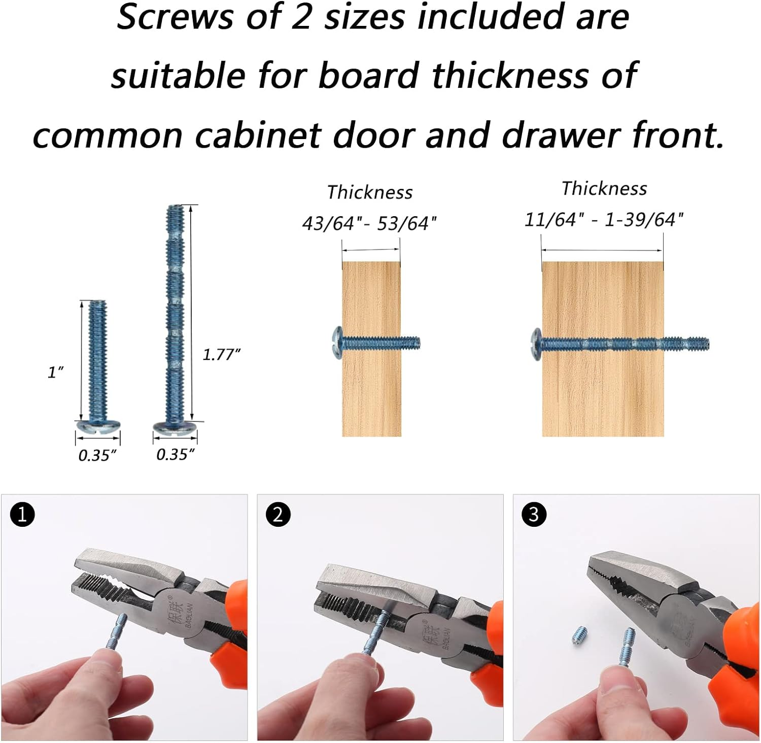 FURNIWARE 10 Pack Cabinet Pulls, Hardware Drawer Handles, Stainless Steel Kitchen Cabinet Door Handles Pull, Brushed Nickel-96Mm(3.7 Inch) Hole Center image number 4