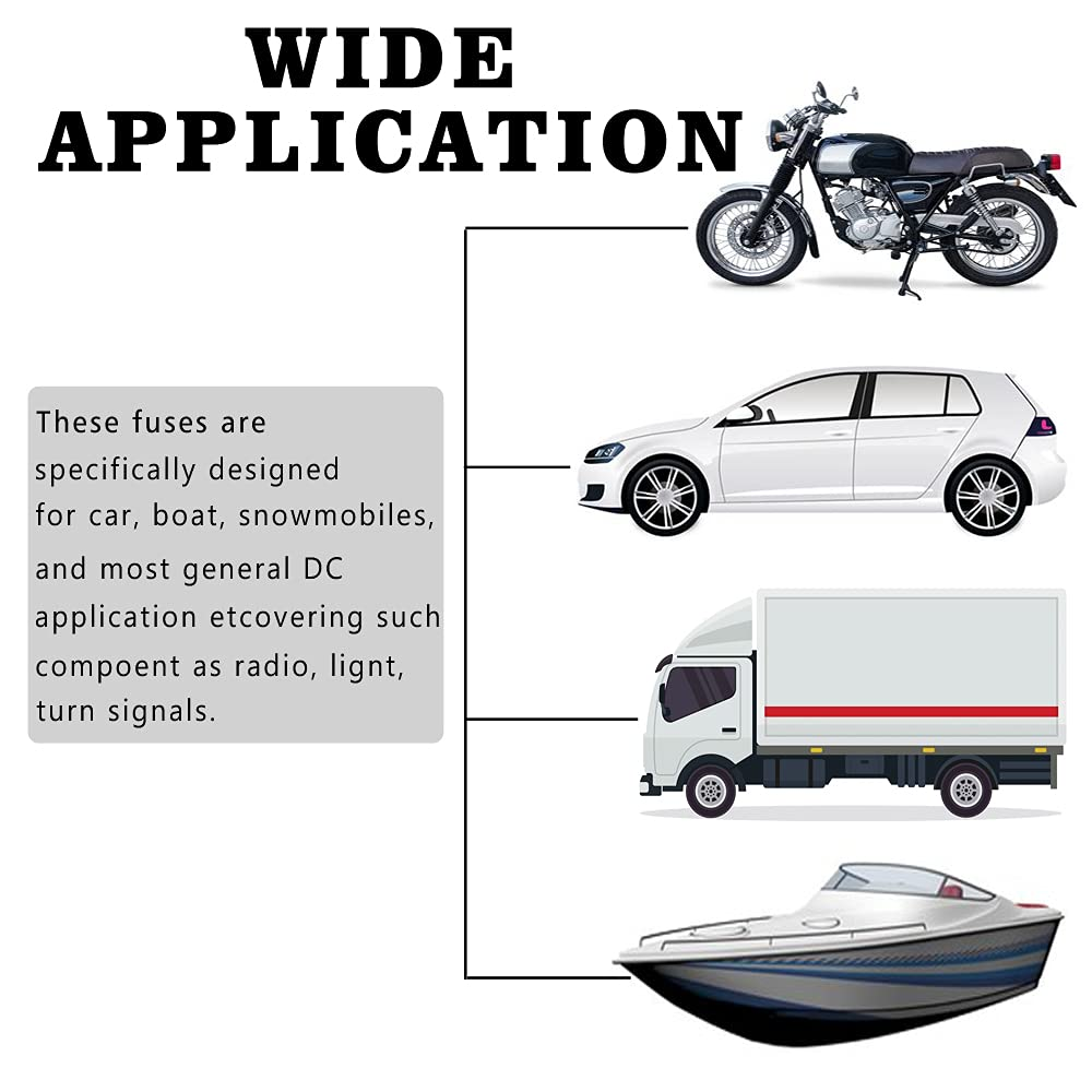 Fymusing 55Pcs 20 Amp Standard Blade Fuse, 20A Automotive Fuse for Car Truck