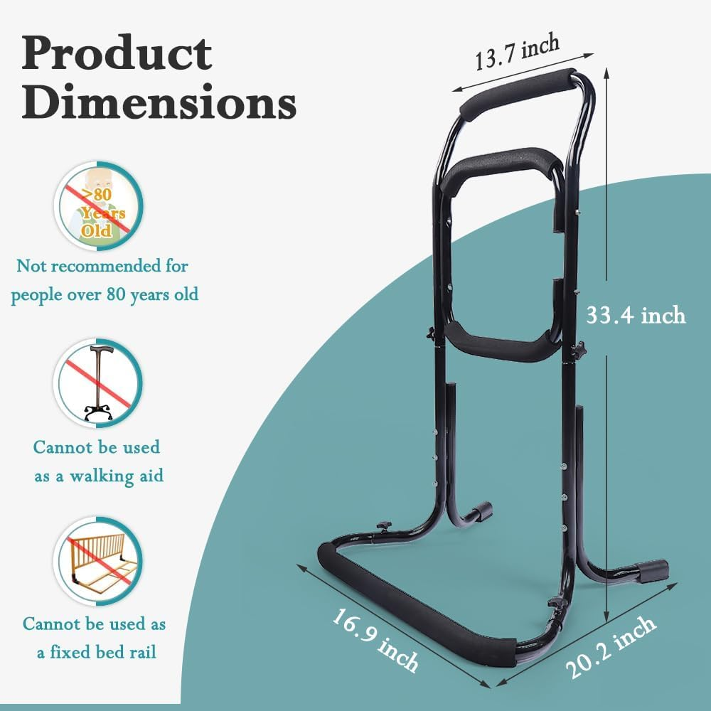 Chair Lift Assist Devices for Seniors Bed Side Rails for Elderly Adults Sit to Stand Lift Standing Aids Supports Grab Bar Help Patient Stand up & Mobility in Front of the Couch, Recliner Chair, Toilet image number 4