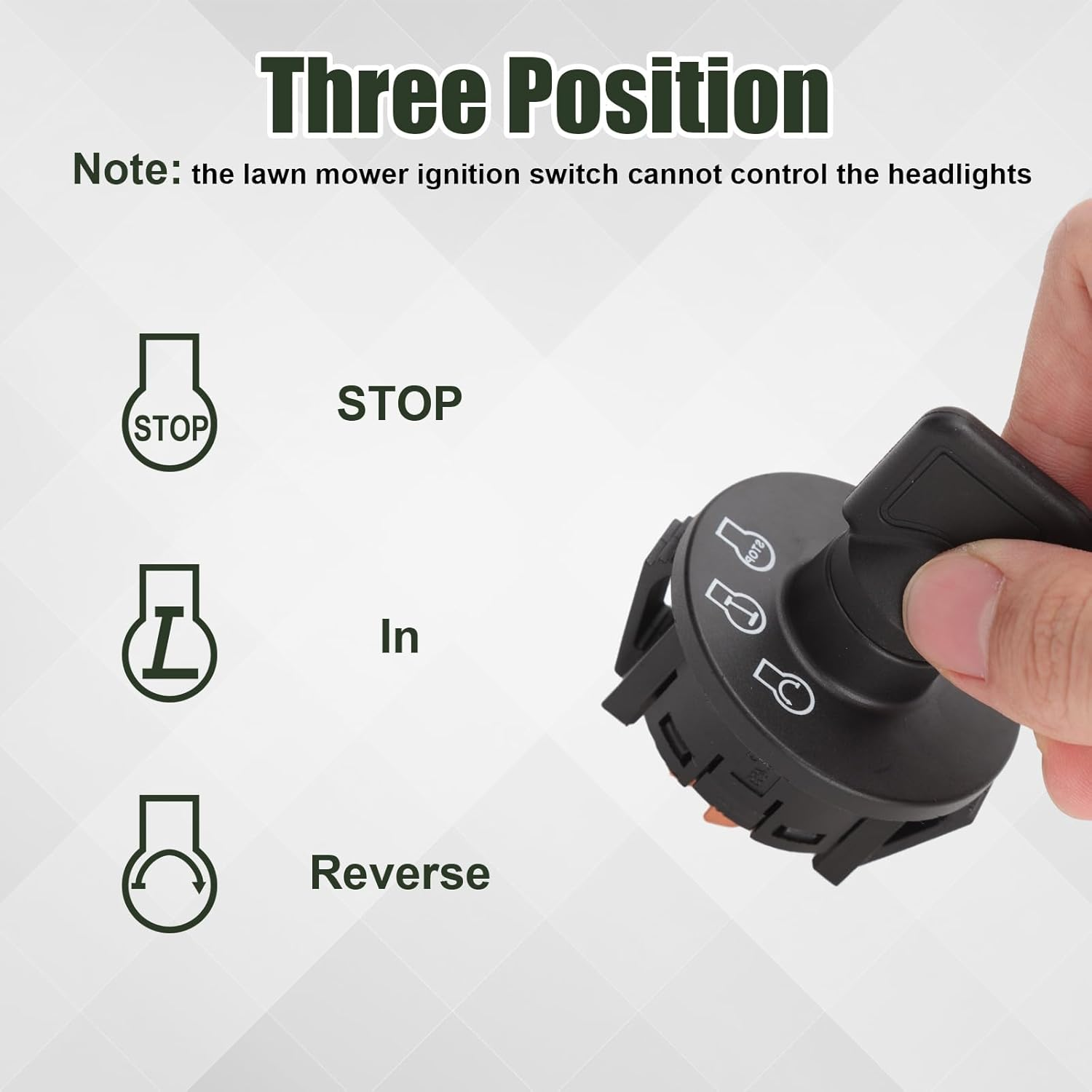 Lawn Mower Ignition Switch, Premium Lawn Tractor Ignition Key Switch with 5 Terminals Starter Ignition Compatible with Exmark Toro for Z Master Time Cutter SS ZS Series and Other Brand Lawn Mower image number 4