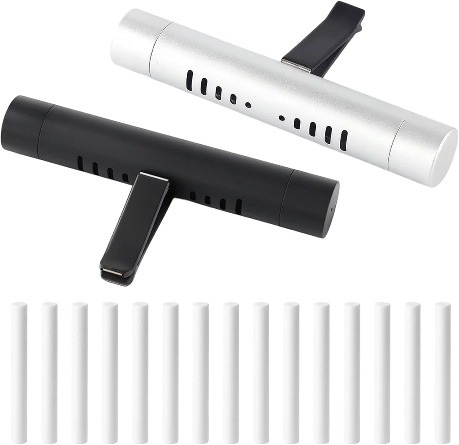 2 Pcs Car Diffuser, Glasshouse Car Air Freshener with 15 Scent Refills,Vent Clips, Long-Lasting Car Scent, Car Perfume Air Freshener, Essentials for Fresh and Pleasant Ride