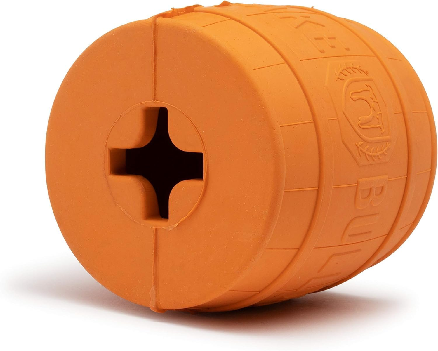 BULLYMAKE - the Keg - Rubber Chew Toy - Made in USA, Orange image number 2