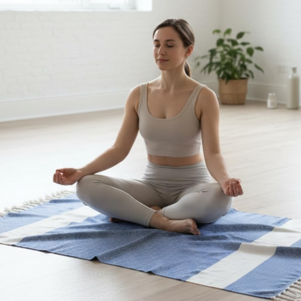 Mystilo Beach Towel Sauna Towel XXL - Thick, Soft Bath Towel 100 X 200 Cm, Quick-Drying - Premium Hammam Towel with Diamond Pattern for Men, Women (Royal Blue) - Fuchsia image number 2