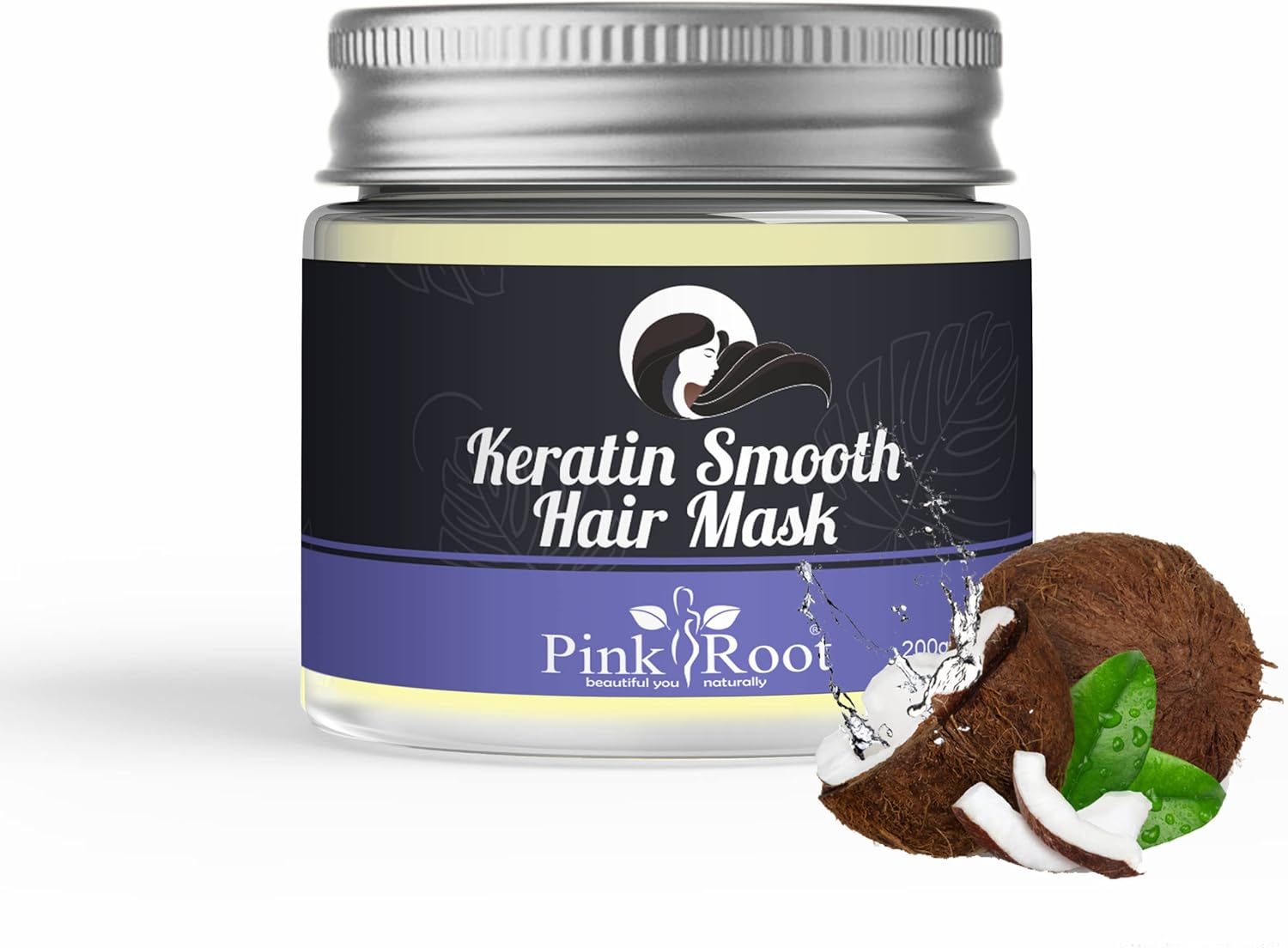 Pink Root Keratin Smooth Hair Mask, Multi Color, 200 G image number 4