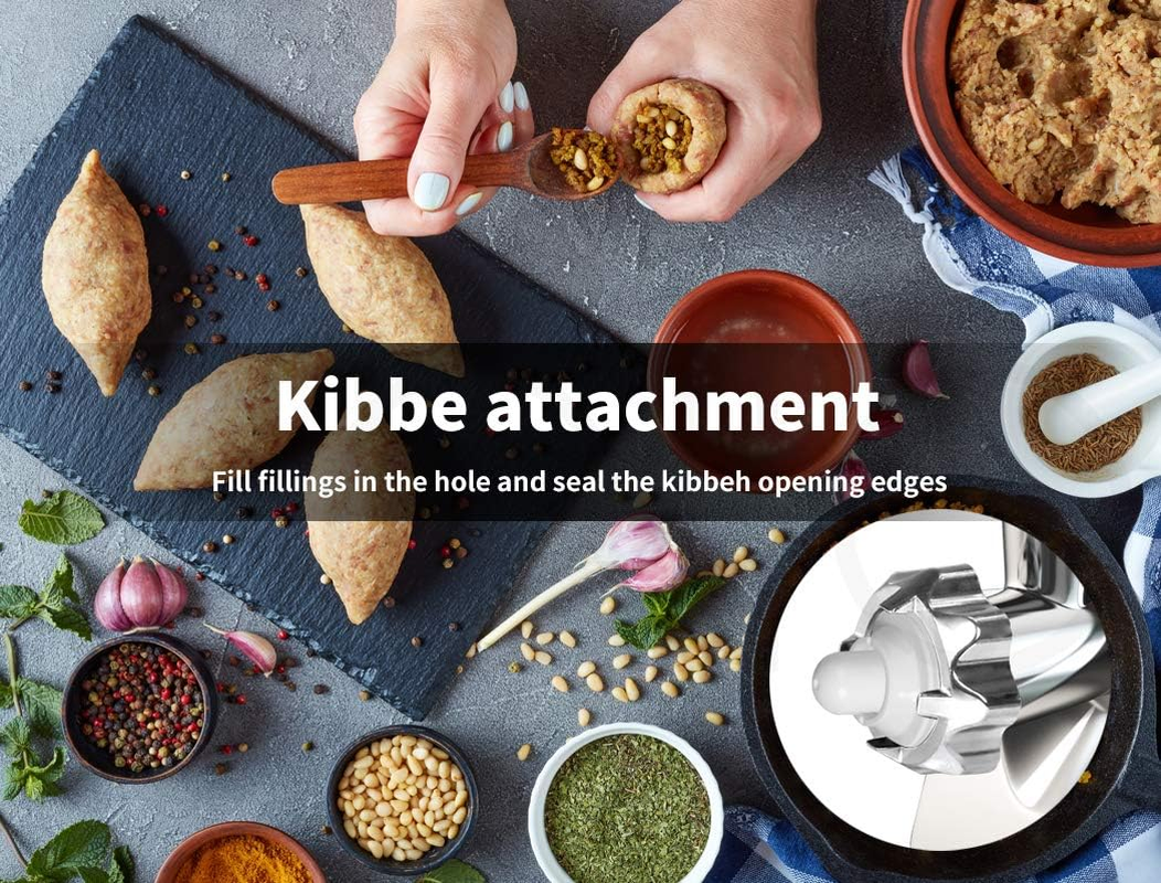 TOQUE Electric Meat Grinder 2800W Mincer, Stainless Steel Food Grinder Sausage Maker, High Volume Stainless Steel Mincer, Sausage Stuffer Tube & Kubbe Kit for Home Kitchen Use, Red image number 5