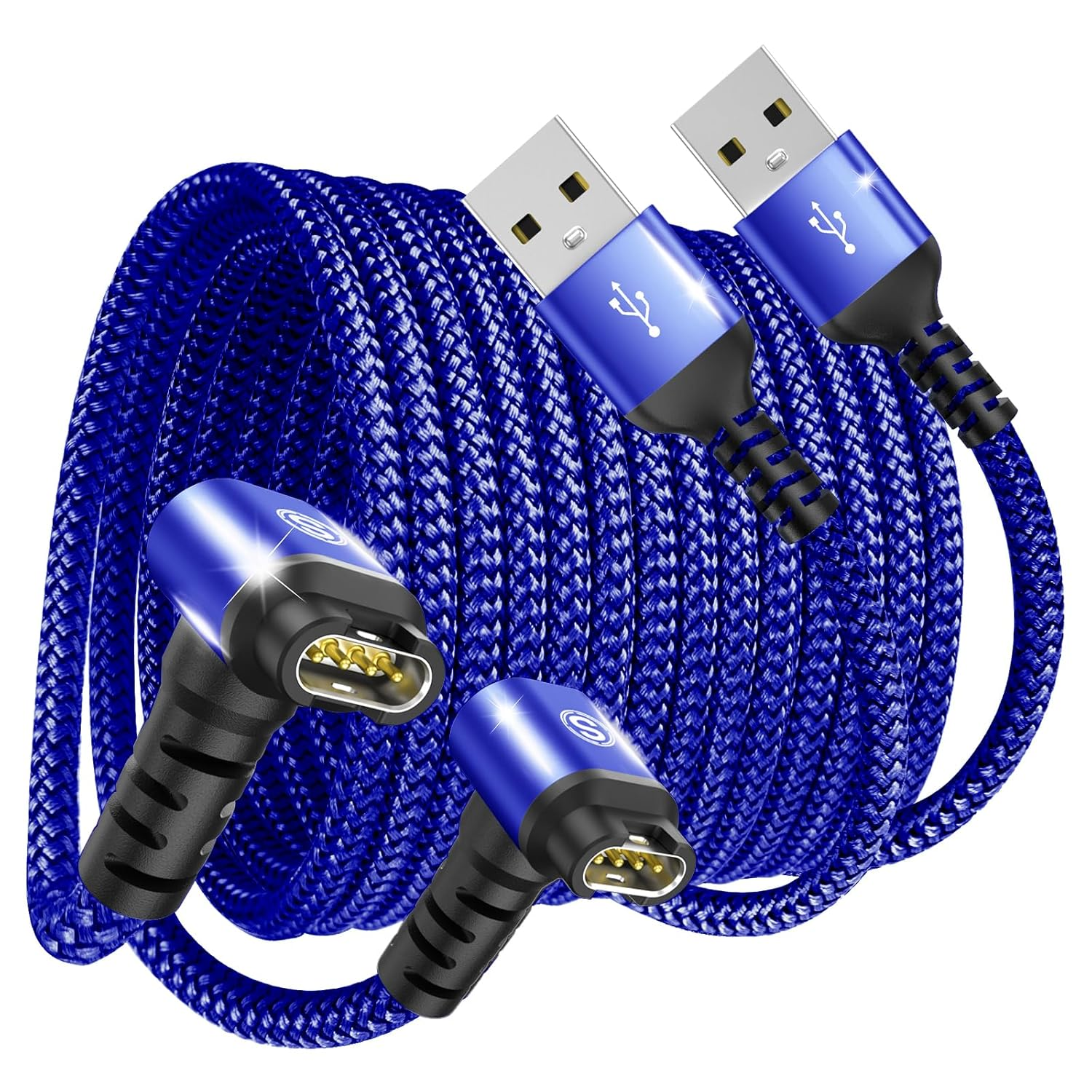 Garmin Watch Charger Cable Right Angle [2-Pack,1.2M] Compatible with Garmin Fenix 7 7S 7X 6 6S 6X 5 5S 5X plus Pro,Forerunner 955 965 45 45S 245,Instinct,Approach S62,Vivoactive 4 4S,Venu,Epix,Quatix image number 4