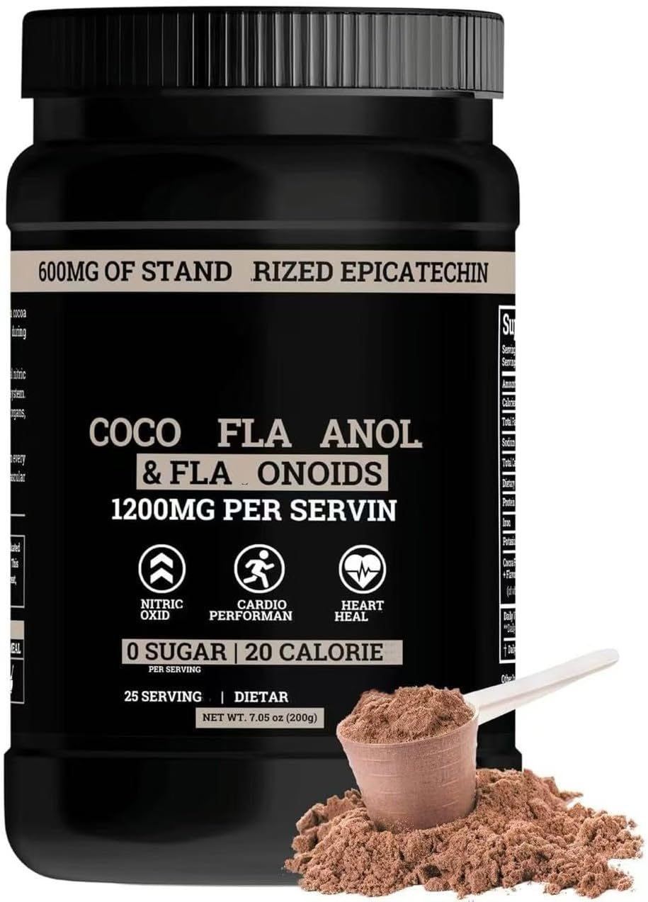 Flav-Anol-Cocoa Powder 10X Flavanols than Cocoa & 600Mg of Epicatechin for Health,1Pcs