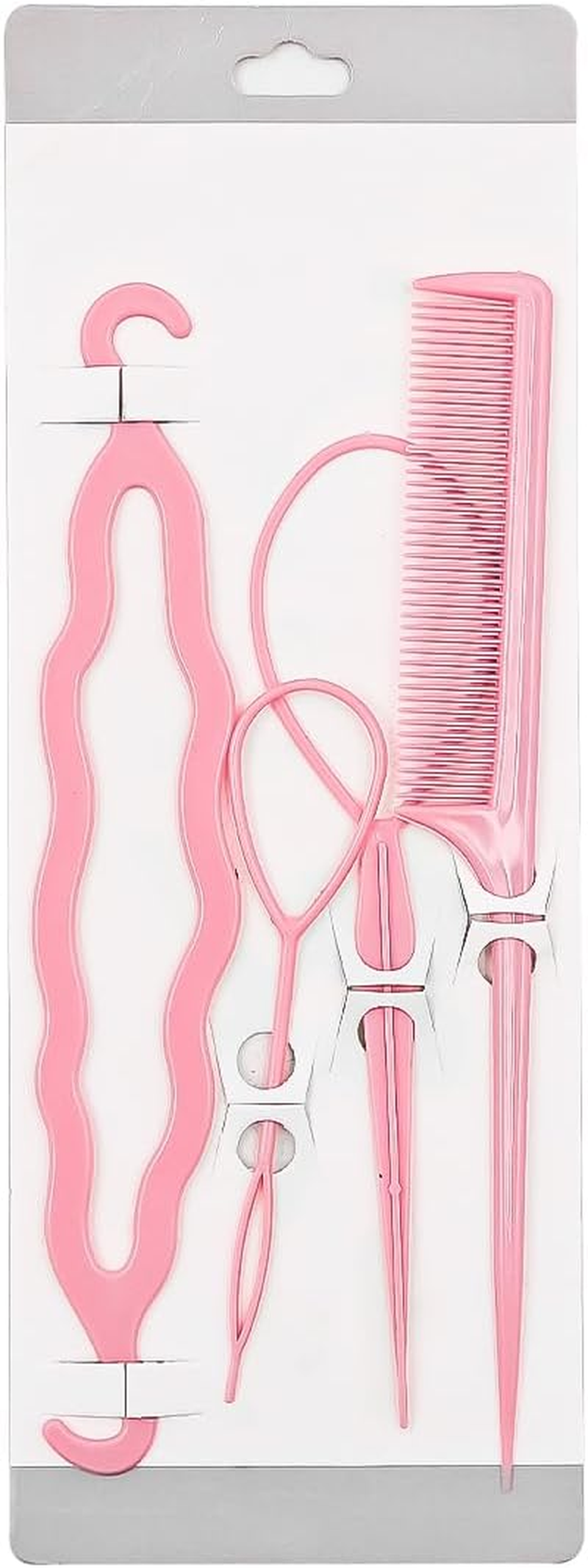 CENPEK Elastic Hair Bands Tool Set, Multicolor Mini Rubber Hair Bands with 4 Tail Hair Tools and 1 Scrunchie Remover for Braiding Hair for Women Wedding Hairstyle